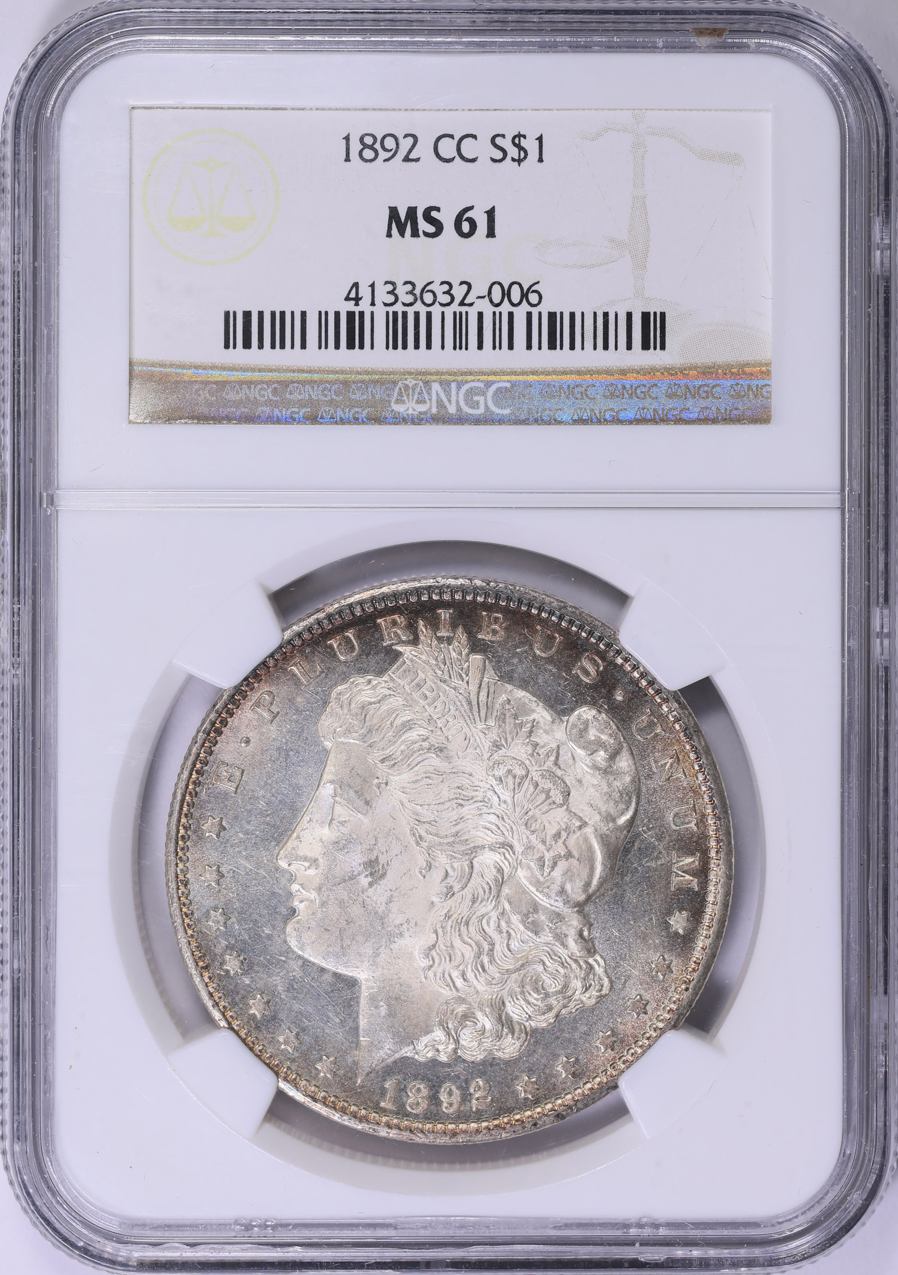 1892-CC Morgan Silver Dollar NGC MS-61 (Item 1975095 ...