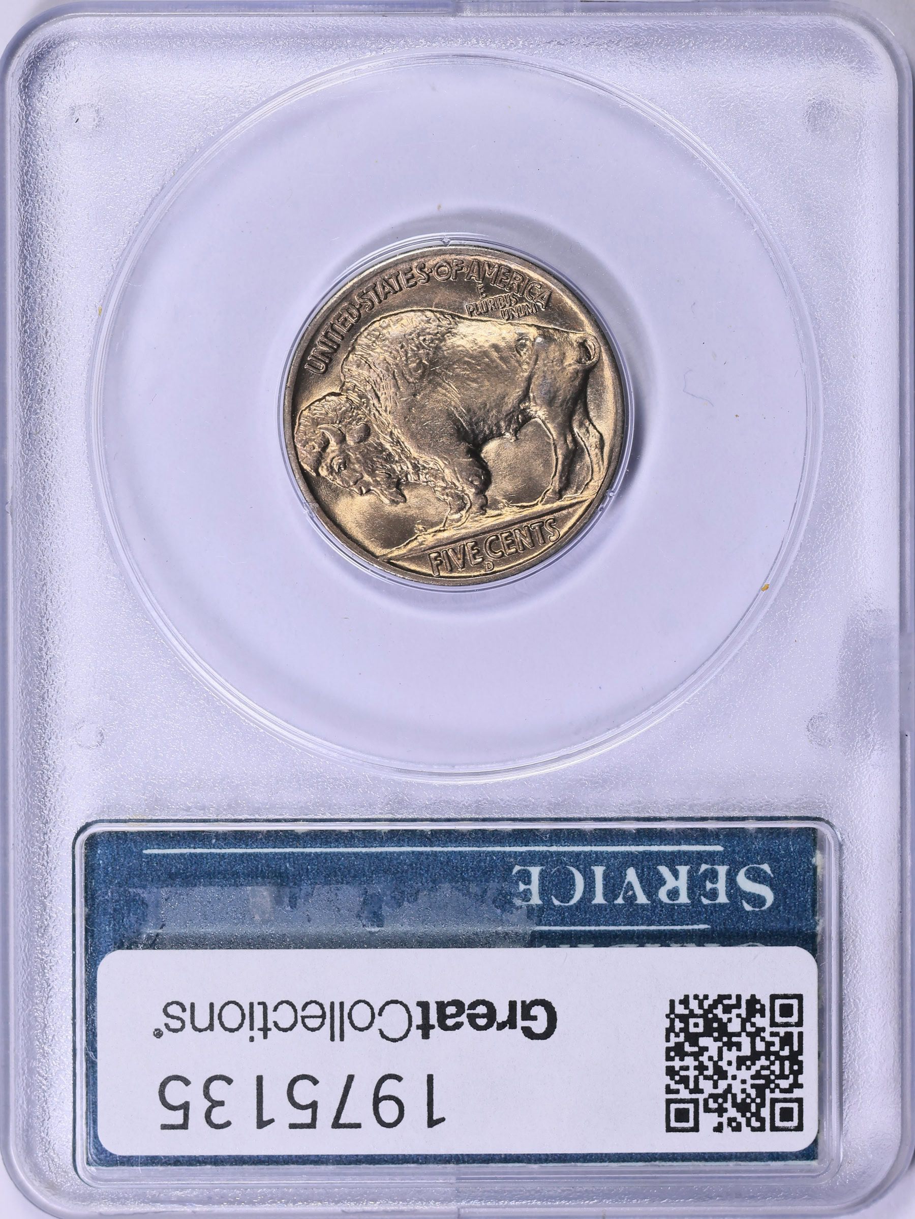 1938-D Buffalo Nickel PCGS MS-66 (CAC Green) OGH (1st Gen) (Item