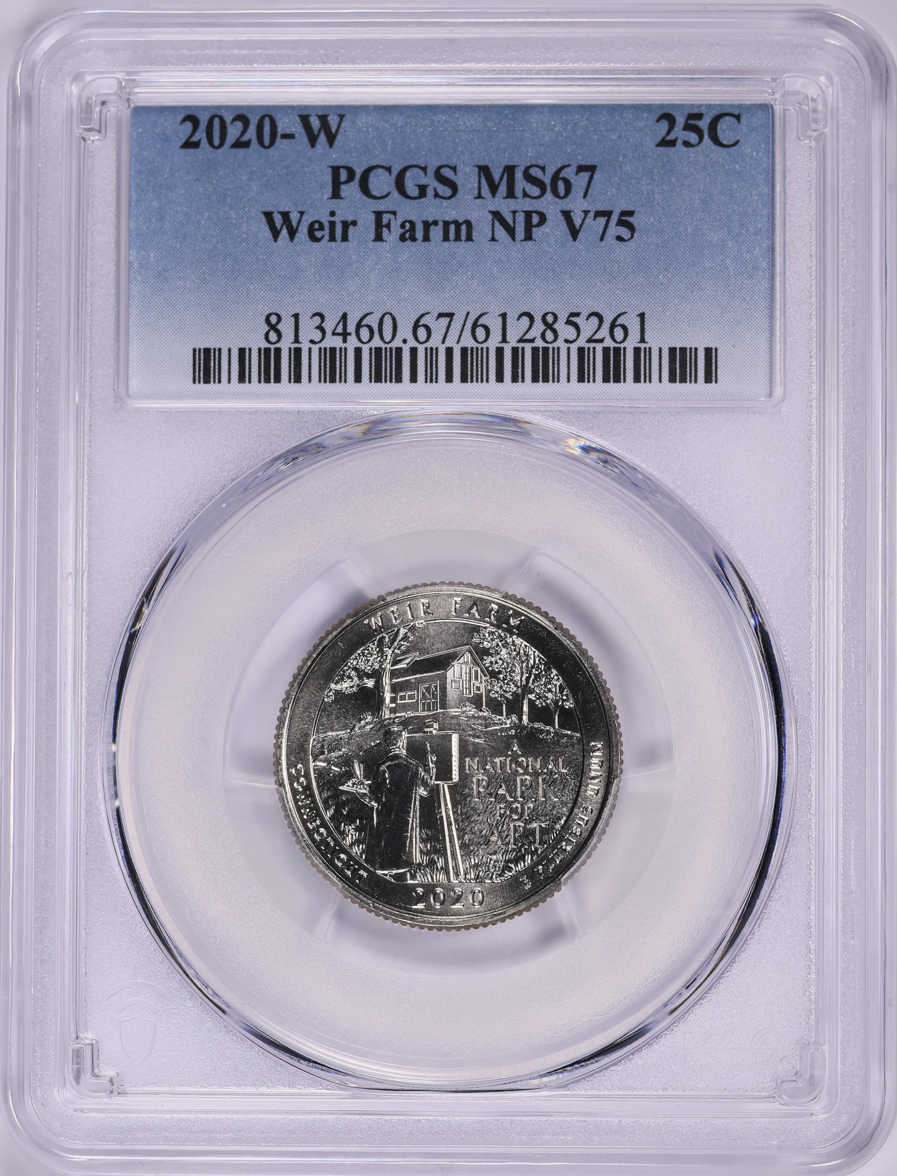 2020-W America the Beautiful Quarter Weir Farm Historic Site V75