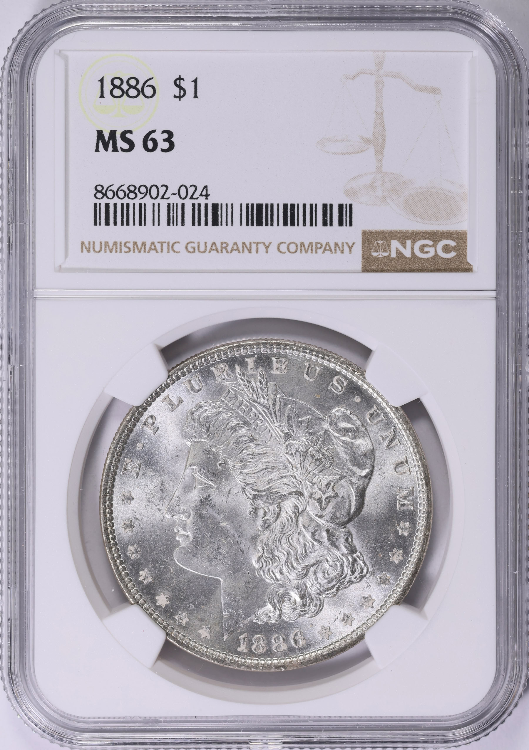 1886 Morgan Silver Dollar NGC MS-63 (Item 1975656