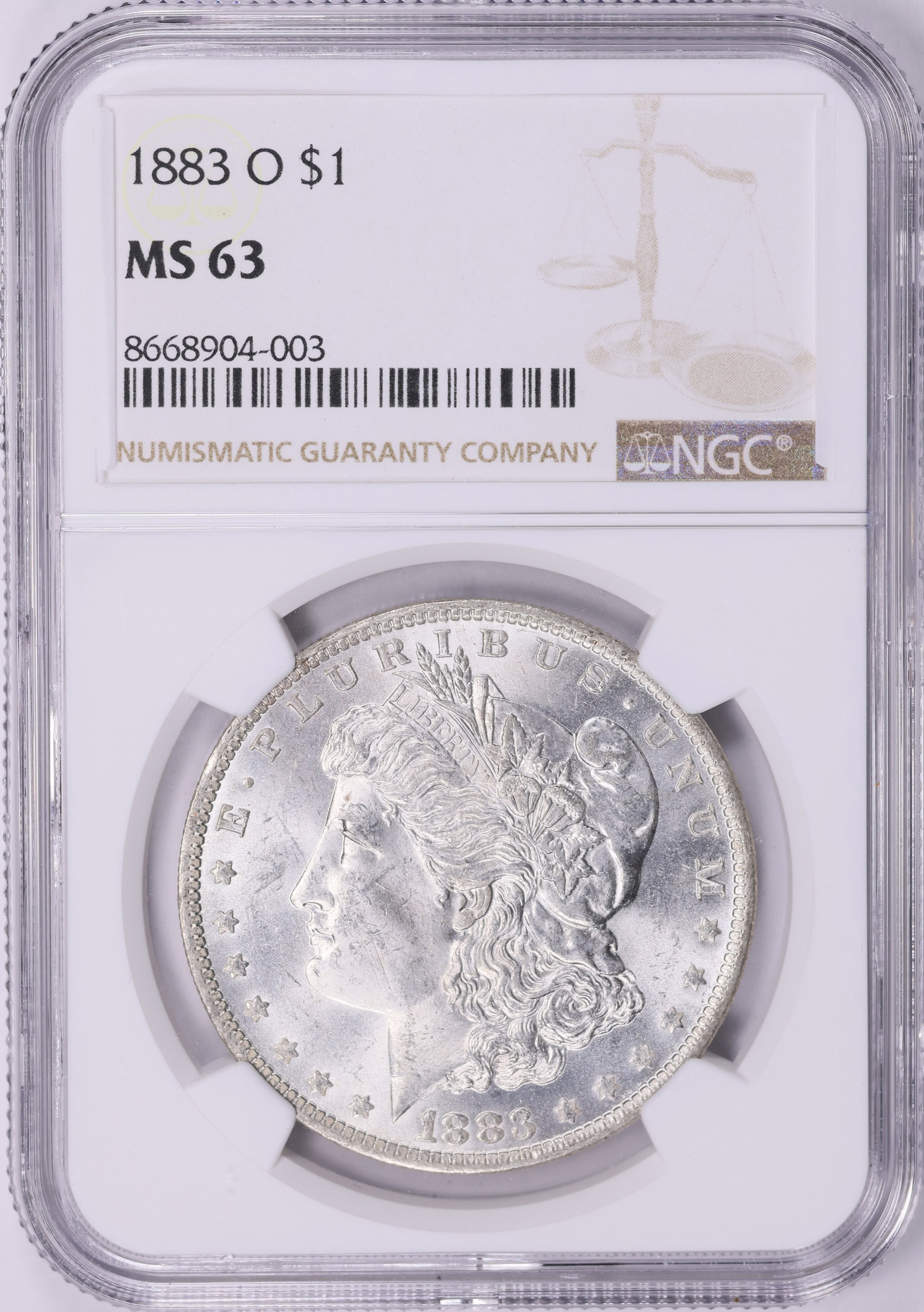 1883-O Morgan Silver Dollar NGC MS-63 (Item 1975664