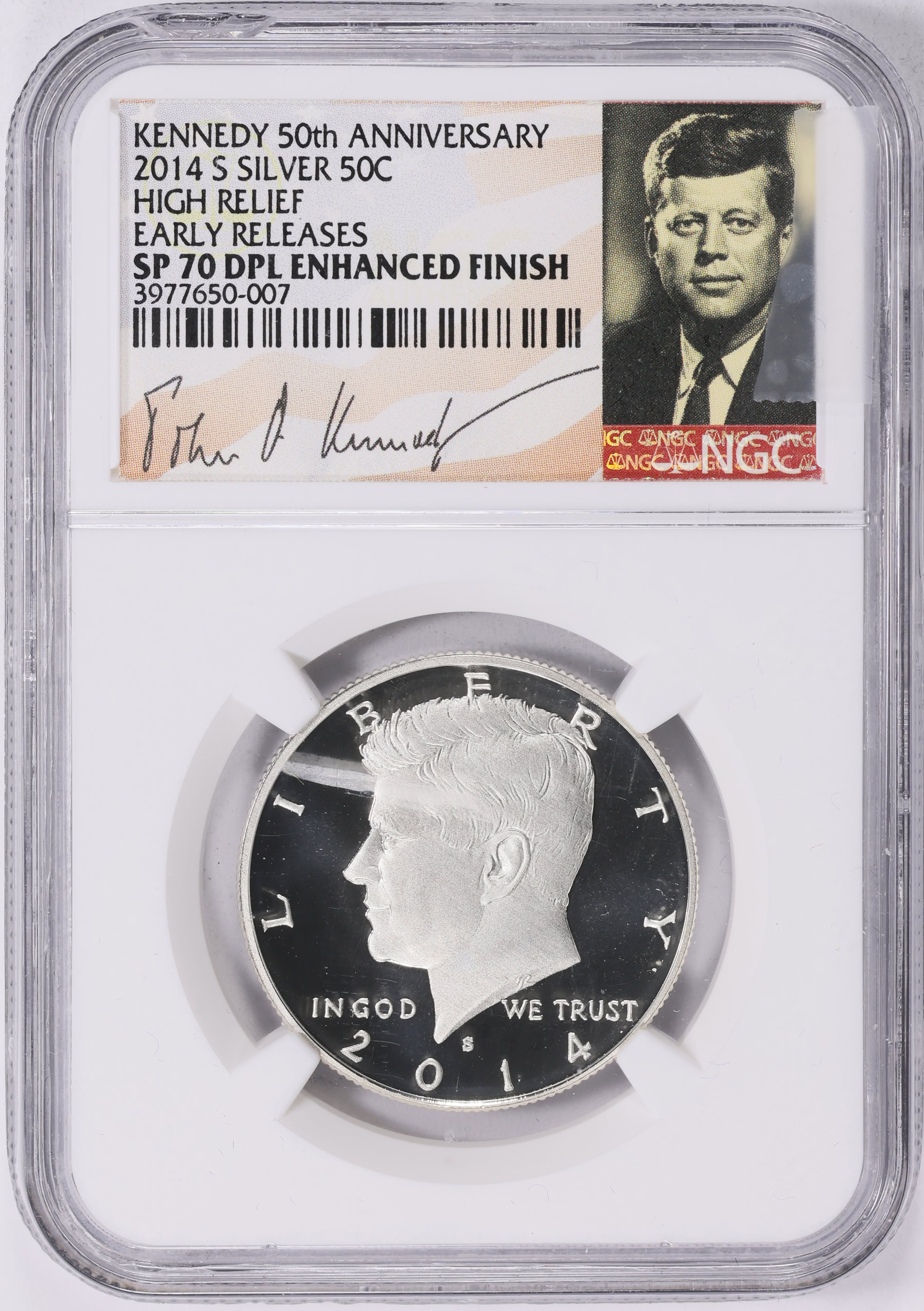 2014-S Kennedy Half Dollar Silver Enhanced Finish Early Releases