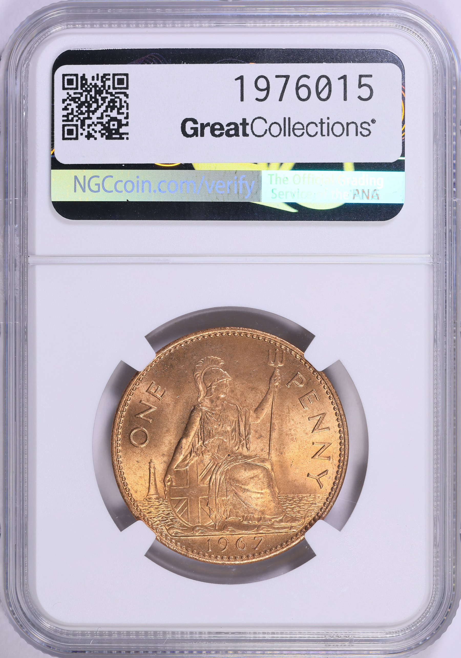 Great Britain 1967 Penny KM-897 NGC Genuine (Item 1976015