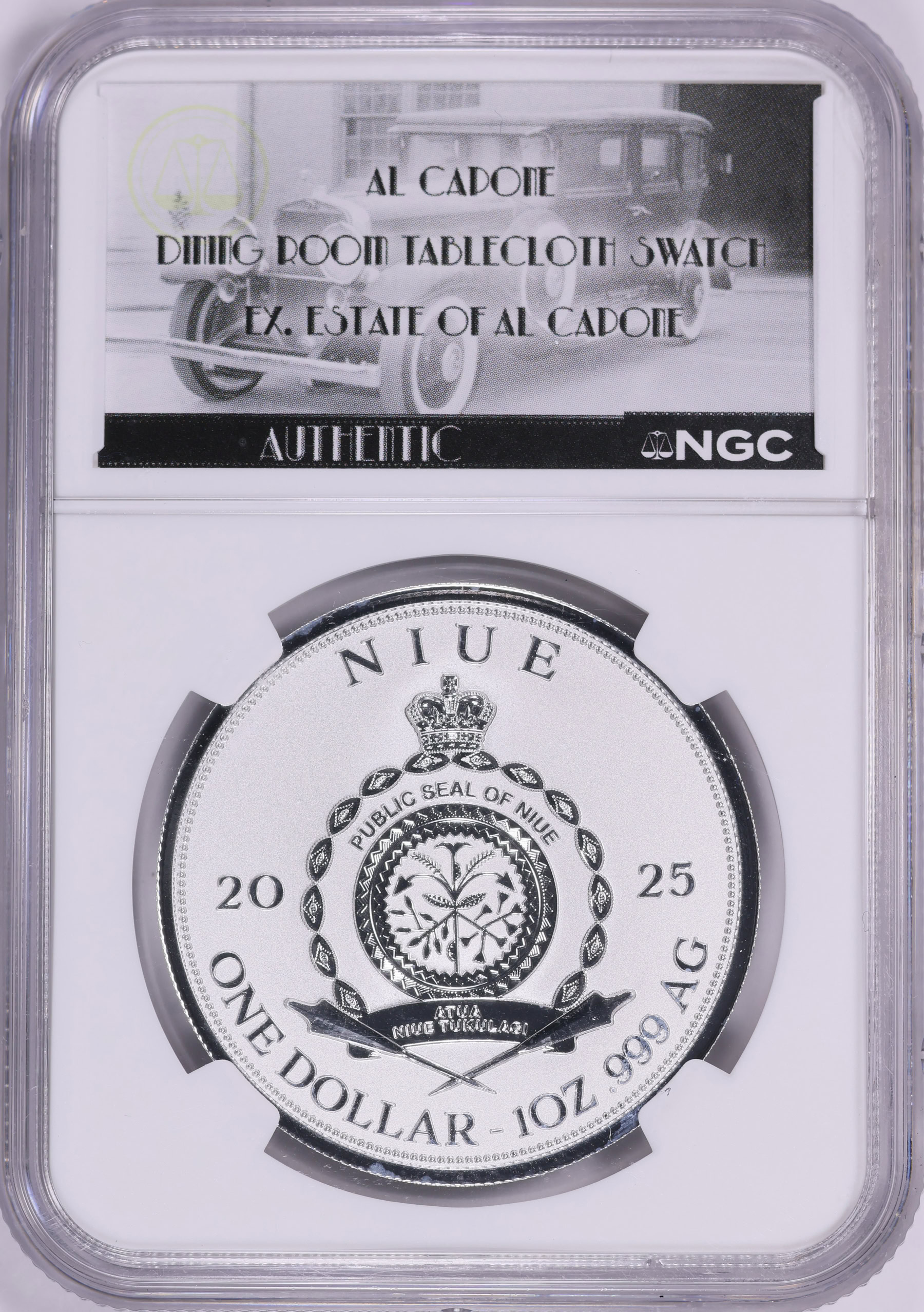 Niue 2025 Colorized Silver Dollar Al Capone Reverse Proof NGC