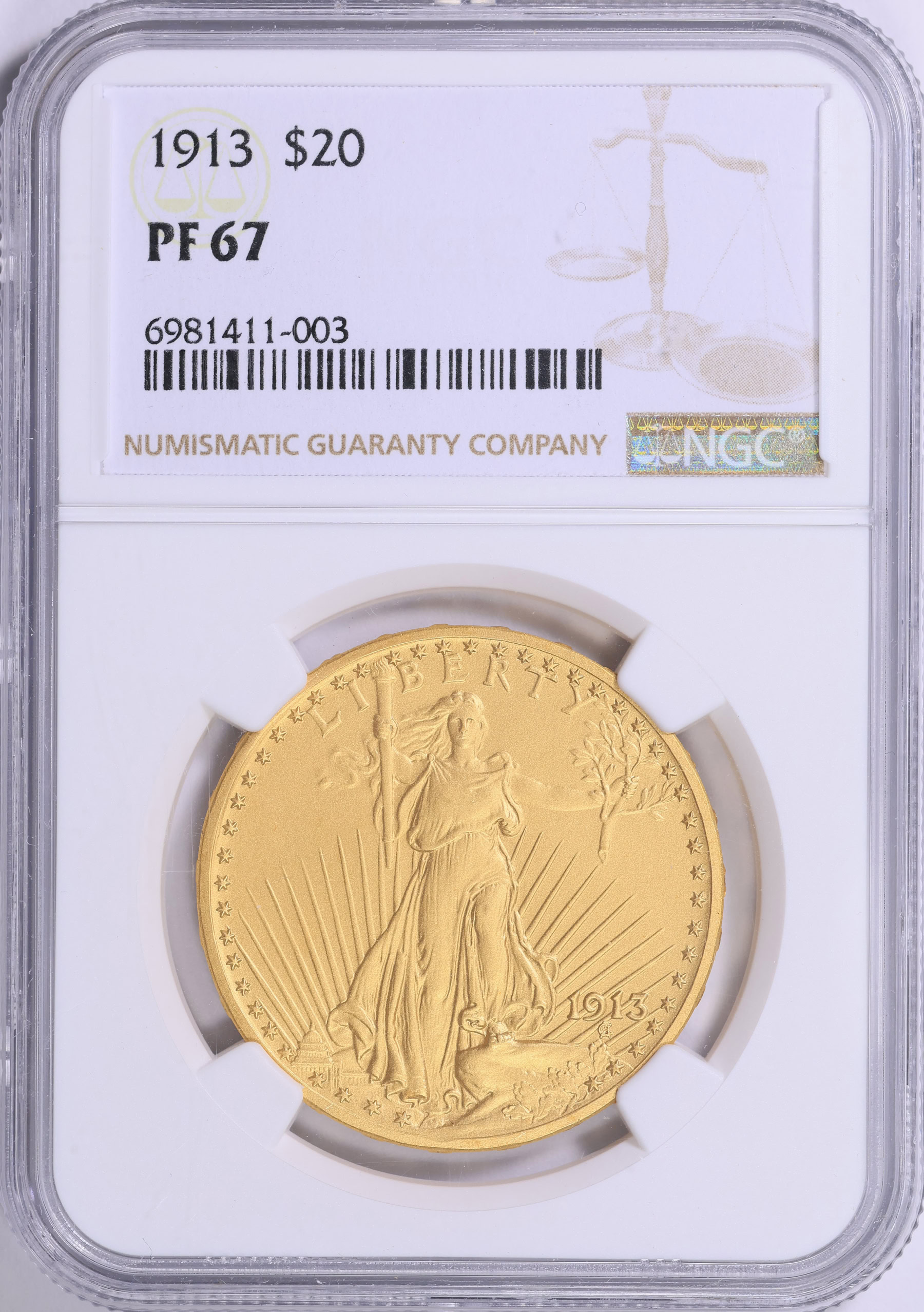 1913 Saint-Gaudens Gold Double Eagle NGC Proof-67 (Item 1976271