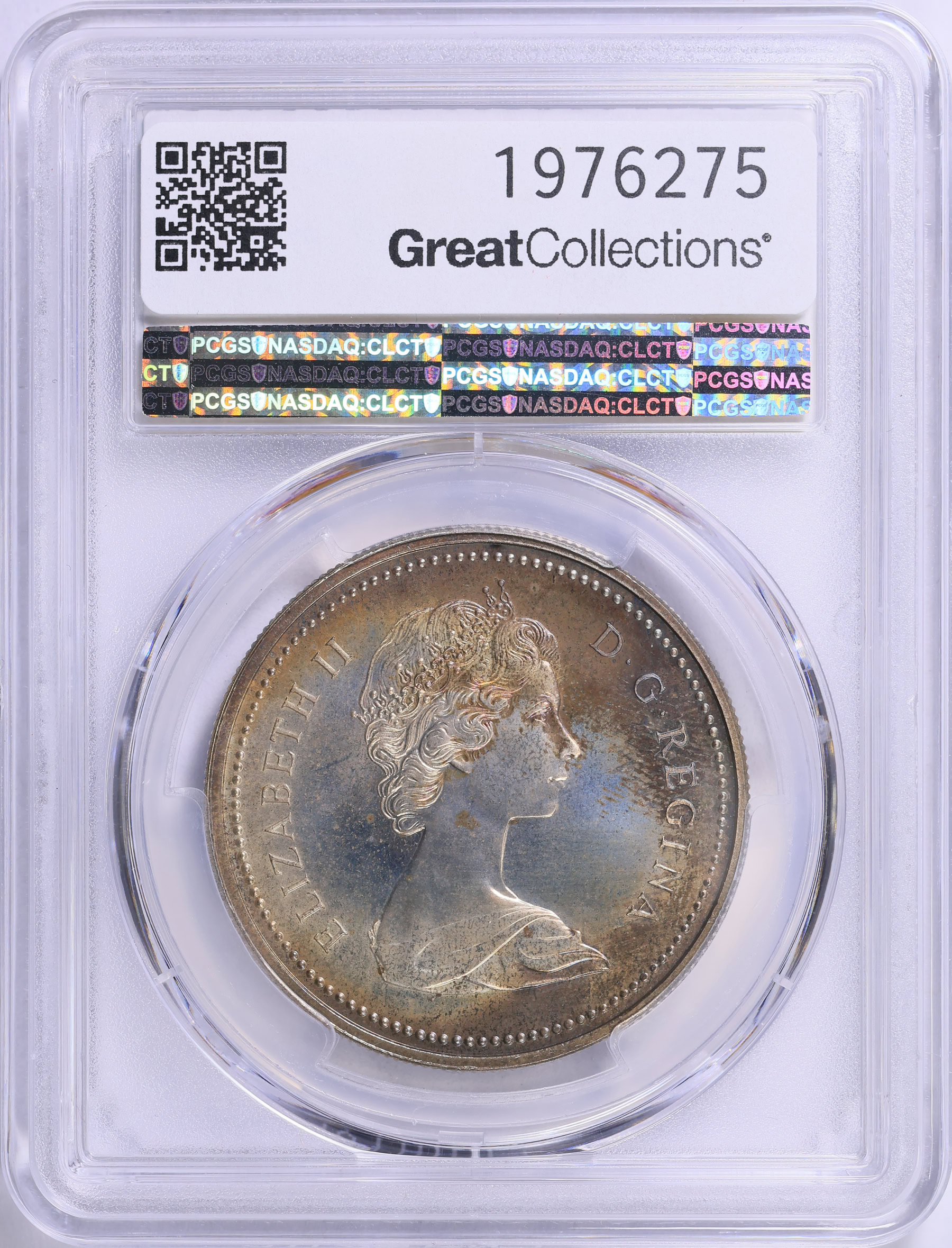 Canada 1973 Silver Dollar R.C.M.P. Centennial KM-83 PCGS SP-66