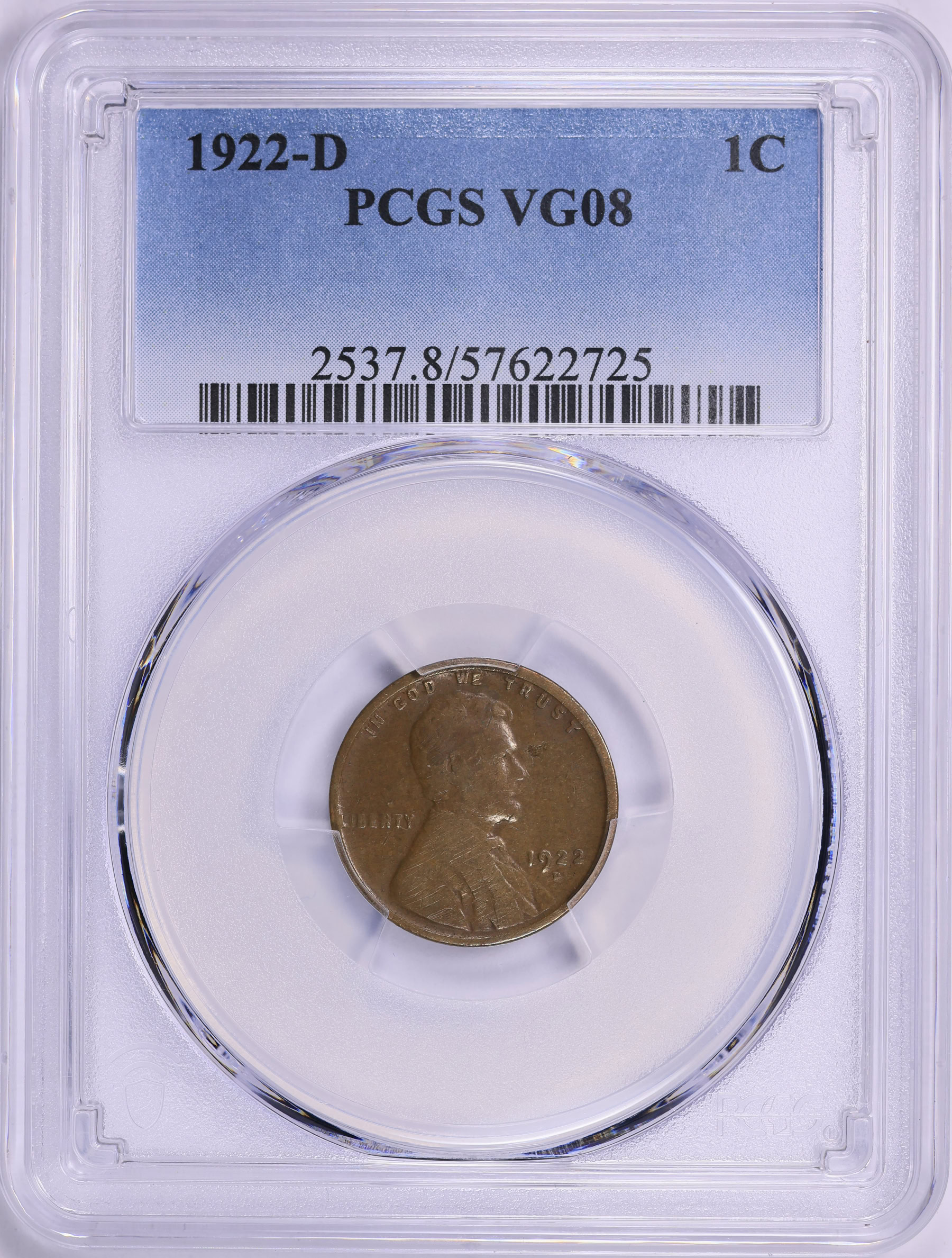 1922-D Lincoln Cent PCGS VG-08 BN (Item 1977113