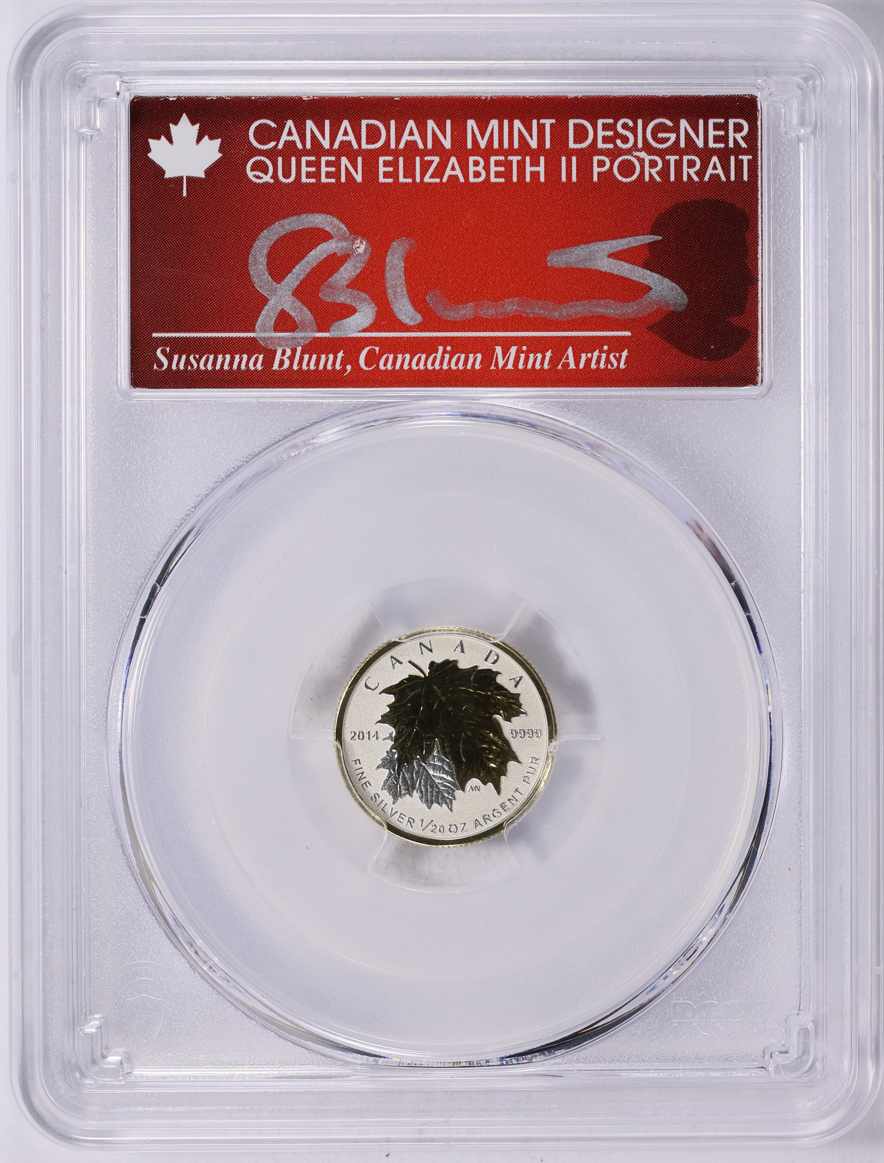 Canada 2014 Selective Gilt Silver $1 Maple Leaf Reverse Proof KM