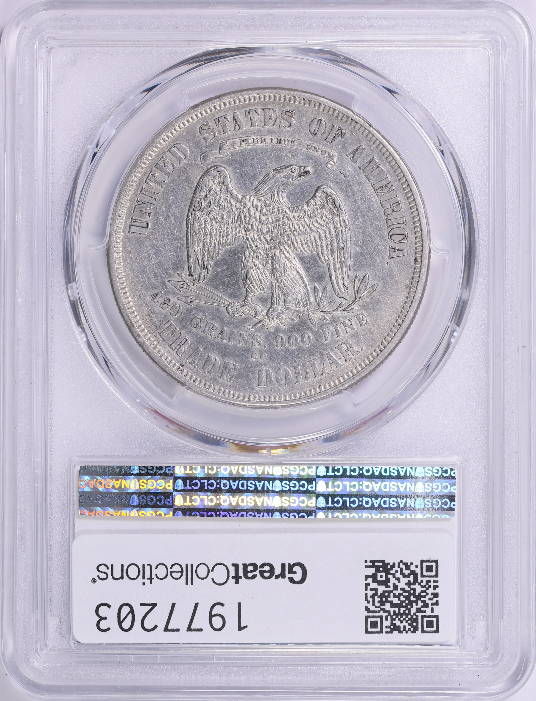 1874-CC Trade Silver Dollar PCGS Genuine AU Details (Item 1977203