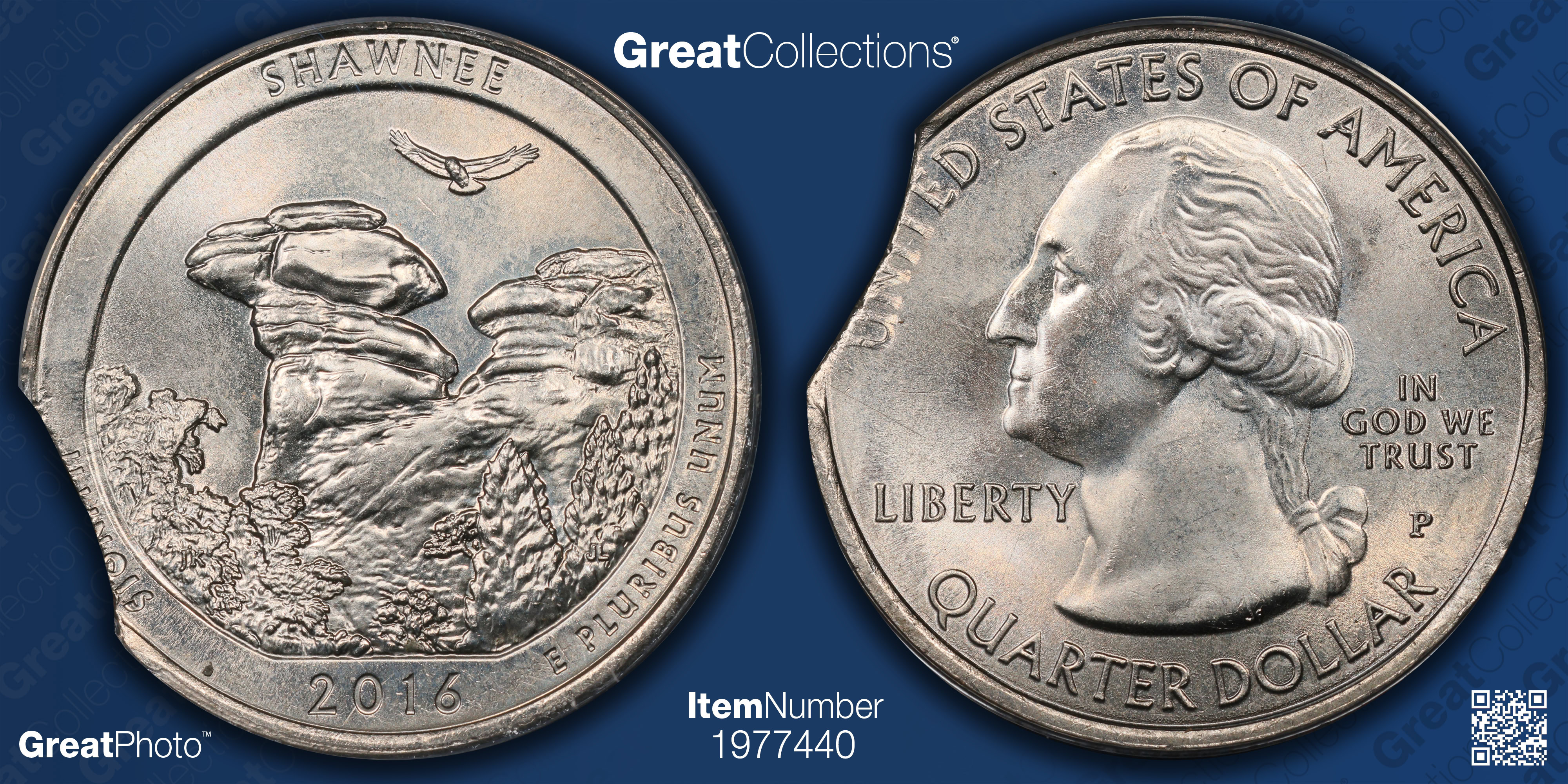 Mint Error 2016-P America the Beautiful Quarter Shawnee Curved Clip ...