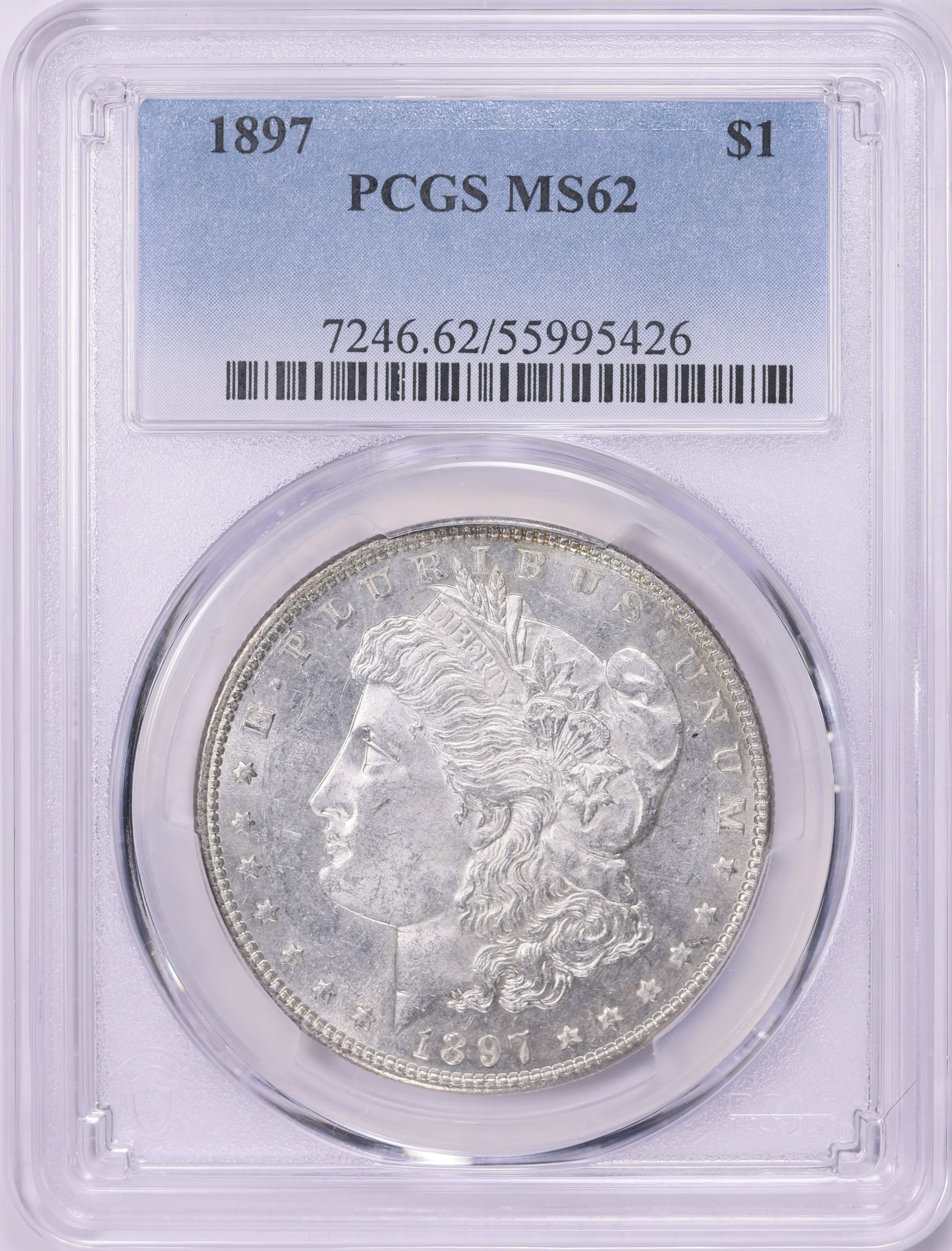 pcgs ms62 1858年 イザベル2世 銀メダル 1897 Morgan Silver Dollar PCGS MS-62 (Item 1978307