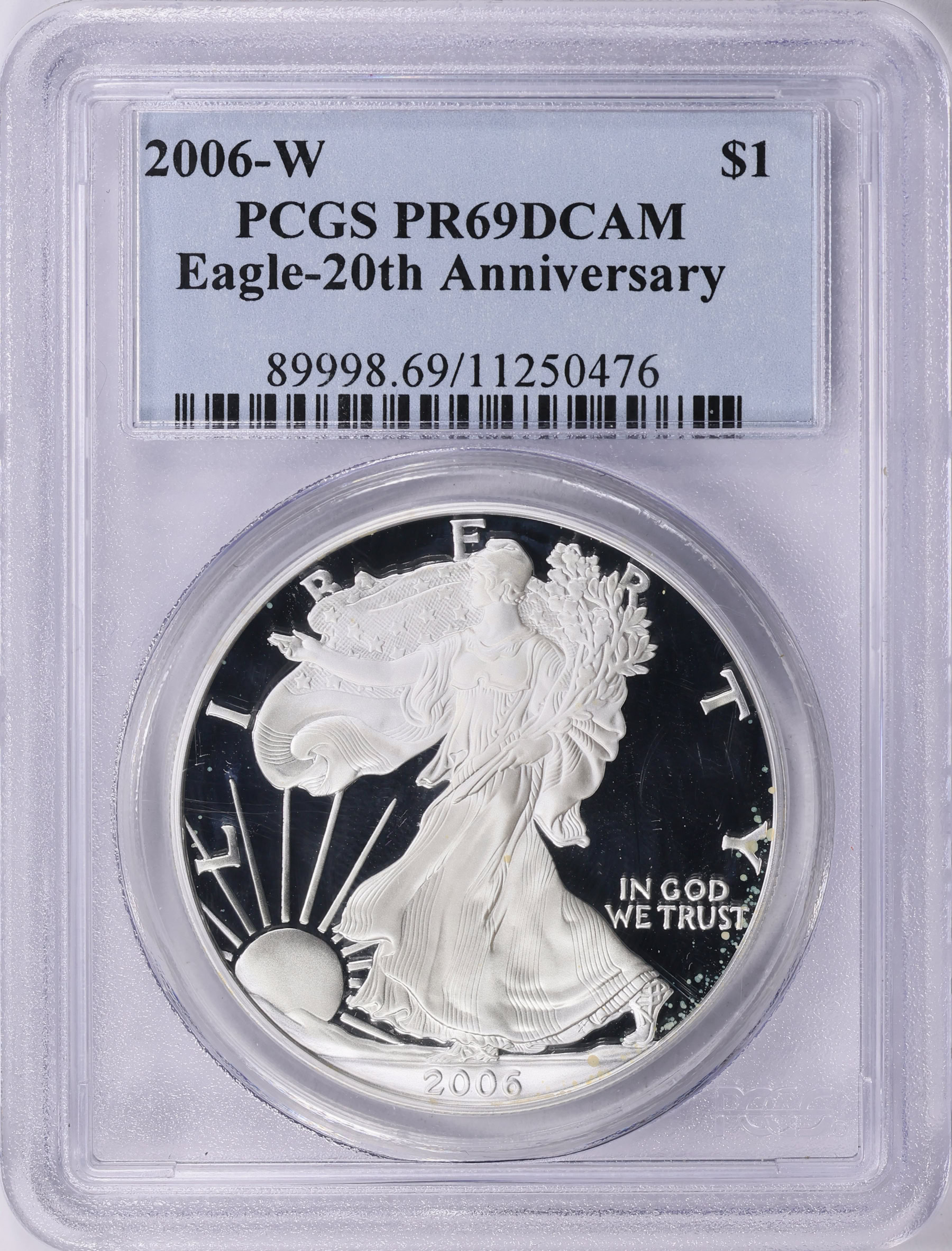 2006-W $1 Silver Eagle 20th Anniversary PCGS Proof-69 DCAM (Item