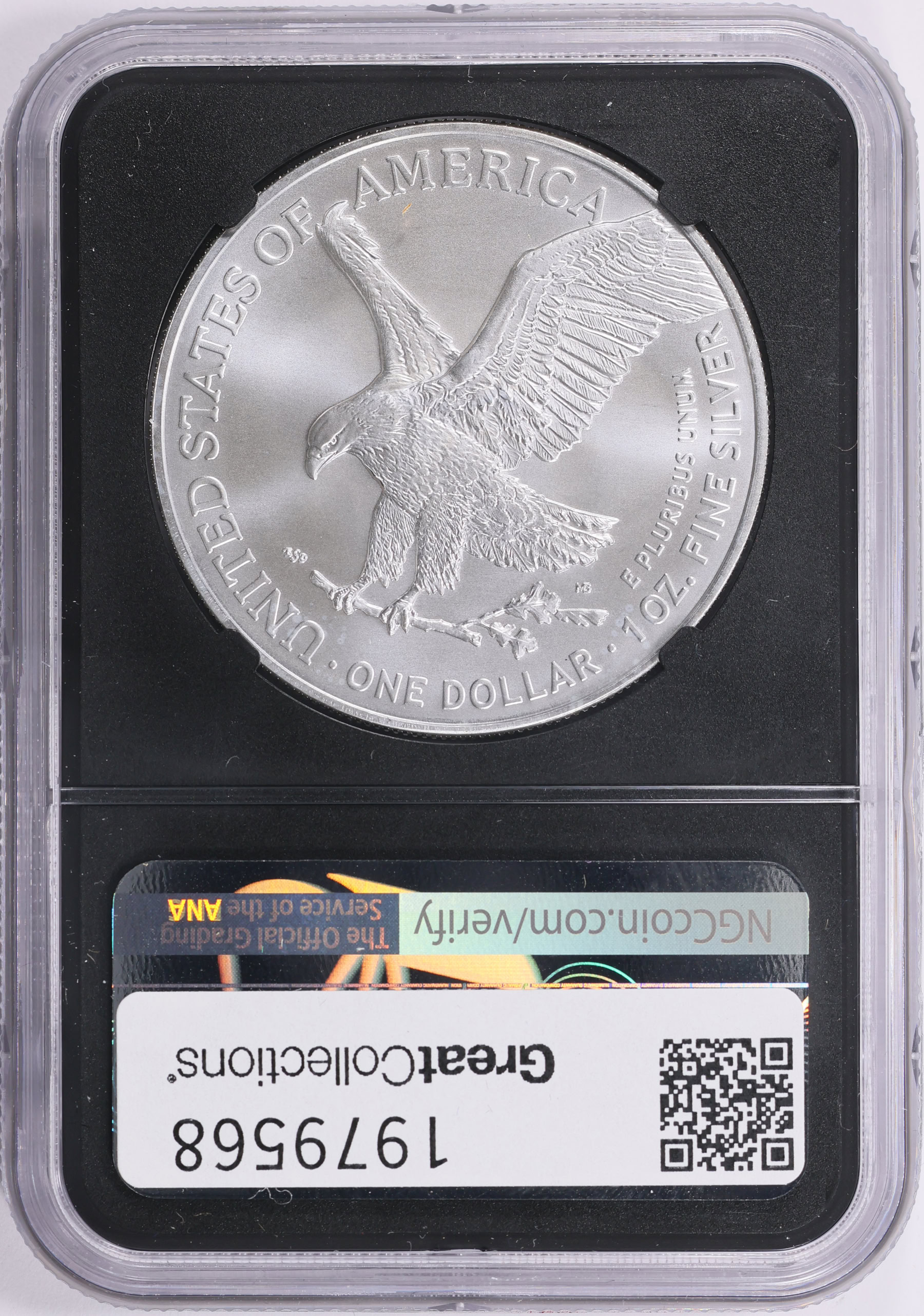 2022 $1 Silver Eagle First Day of Issue NGC MS-70 (Mercanti Signed