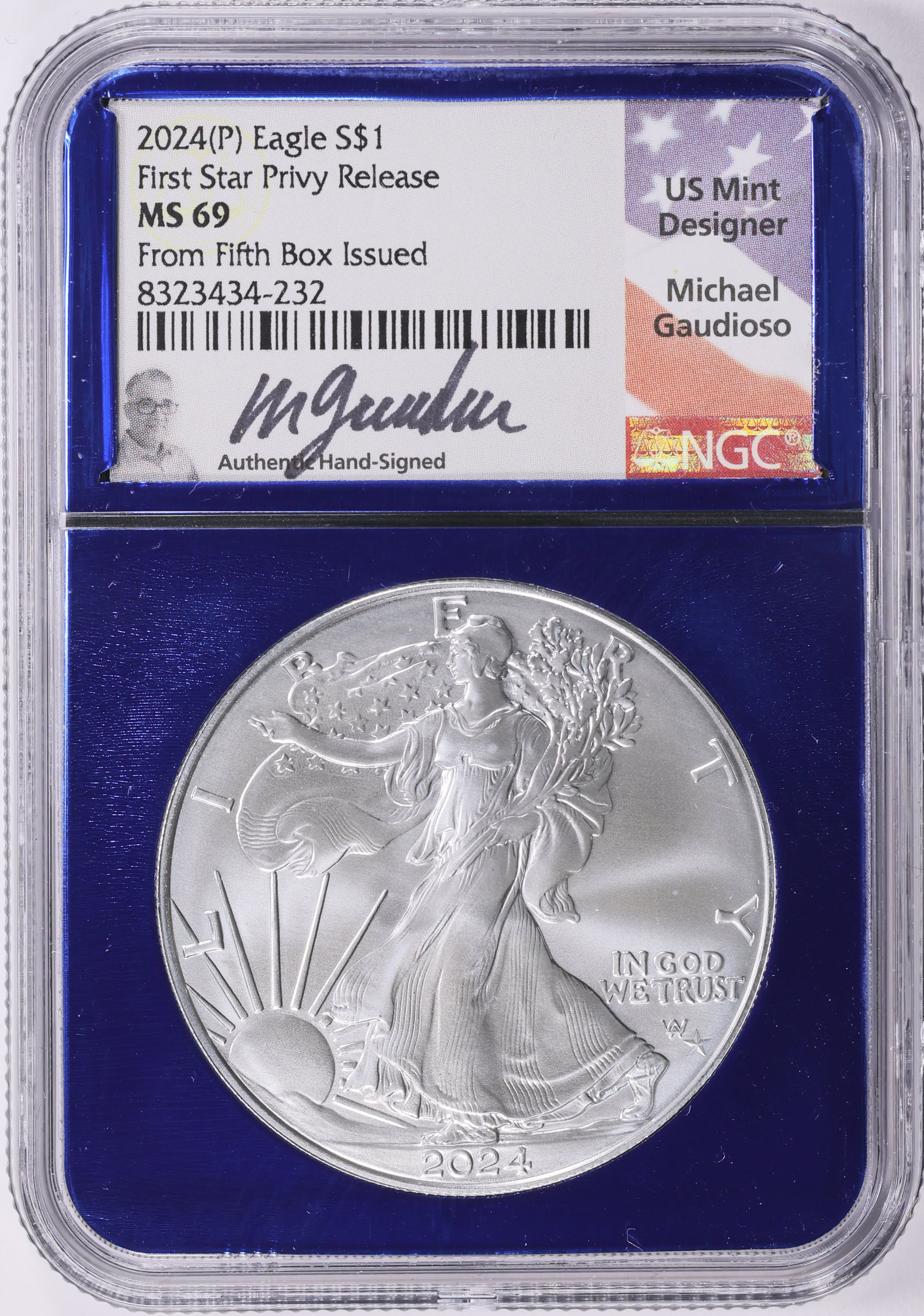 ディズニー 100周年記念 希少アナと雪の女王 銀貨 COA付きNGC PCGS 2024-(P) $1 Silver Eagle with Star Privy NGC MS-69 (Michael