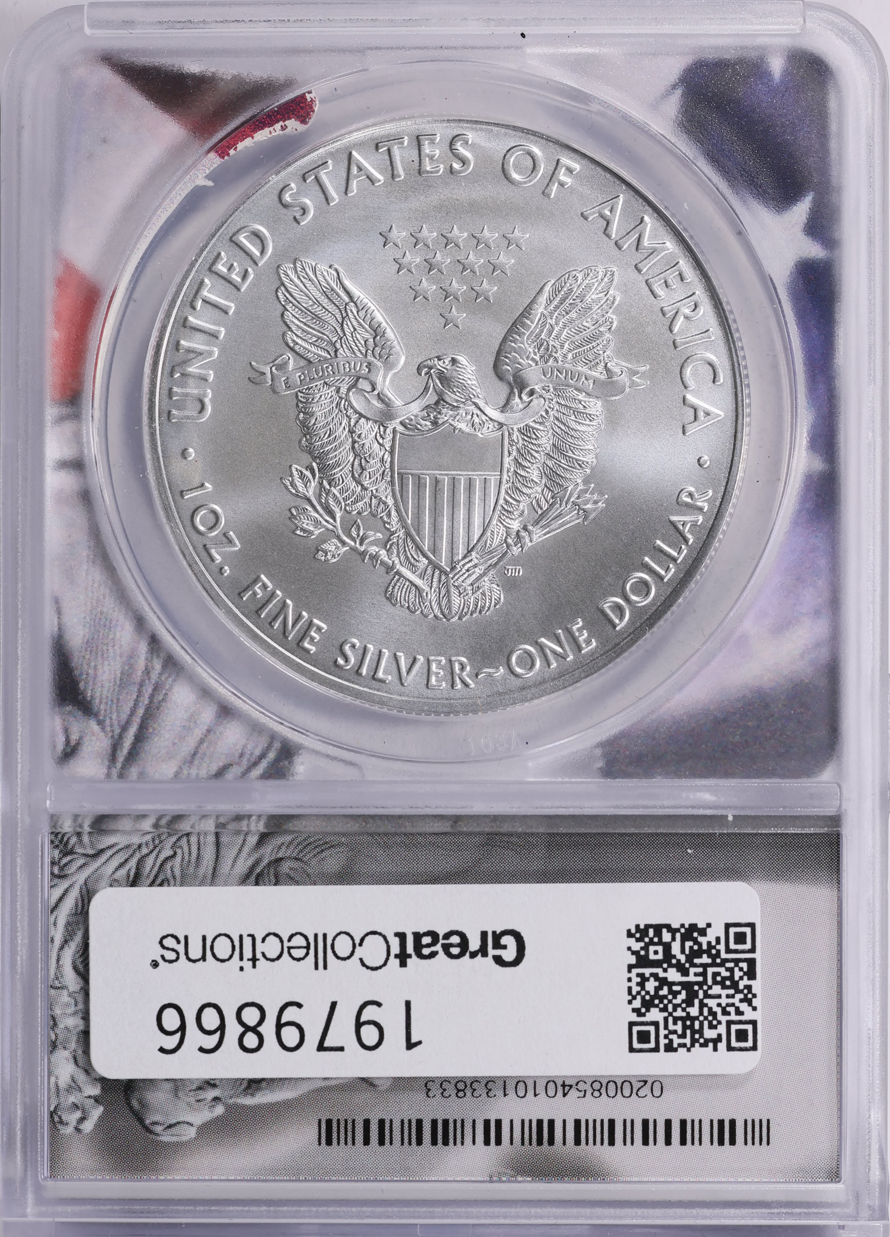 2021 $1 Silver Eagle Type 1 First Strike ANACS MS-70 (Flag Frame