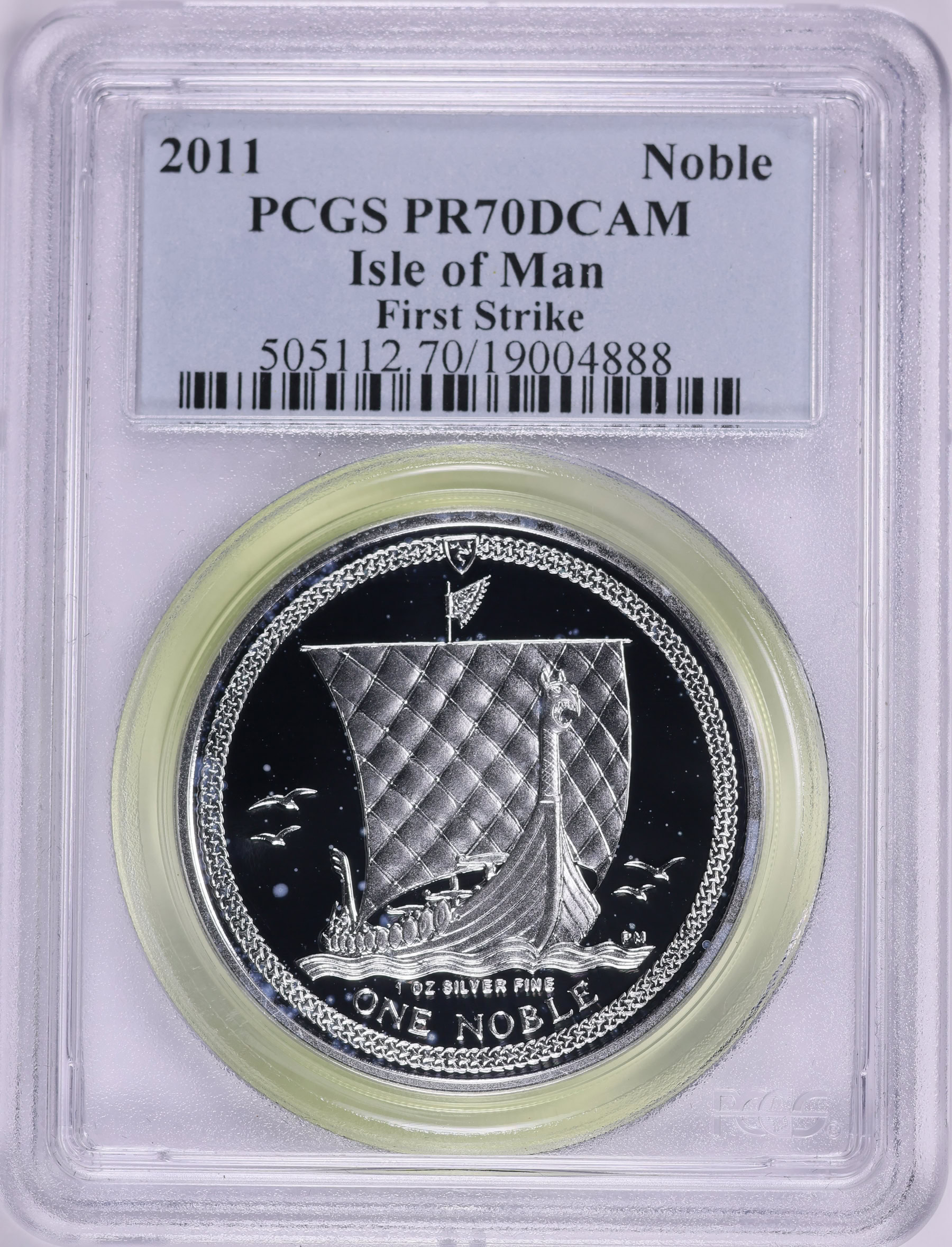 Isle of Man 2011 Silver Noble First Strike PCGS Proof-70 DCAM