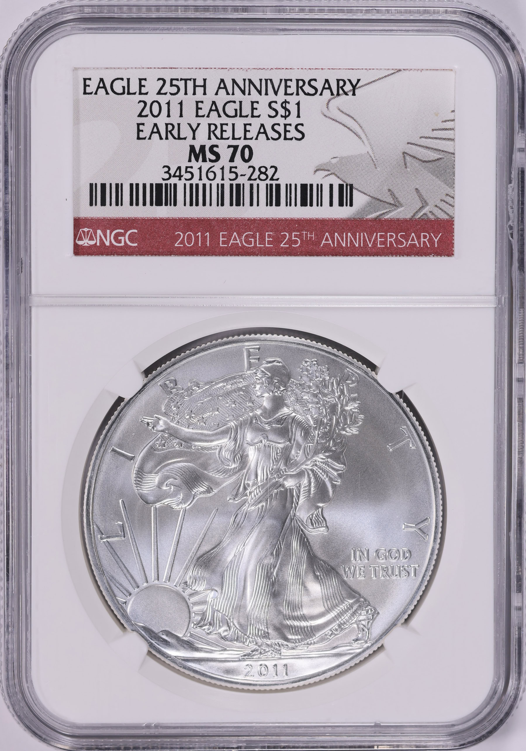 2011 $1 Silver Eagle Early Releases NGC MS-70 (Item 1980786