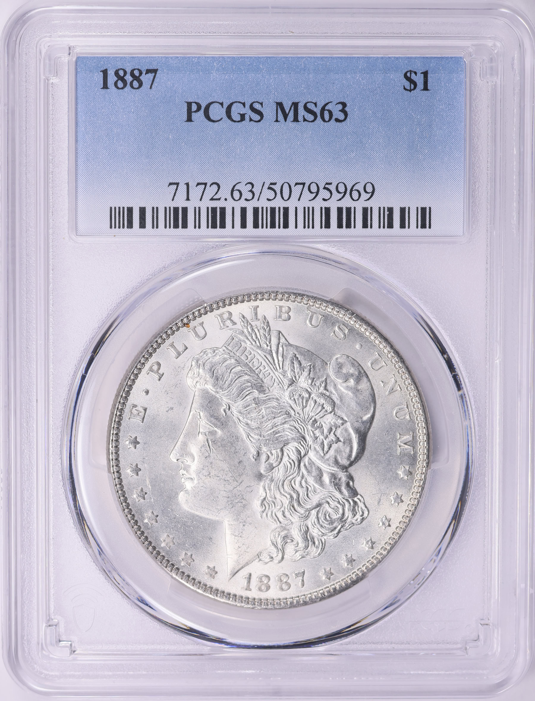 1887 Morgan Silver Dollar PCGS MS-63 (Item 1981010