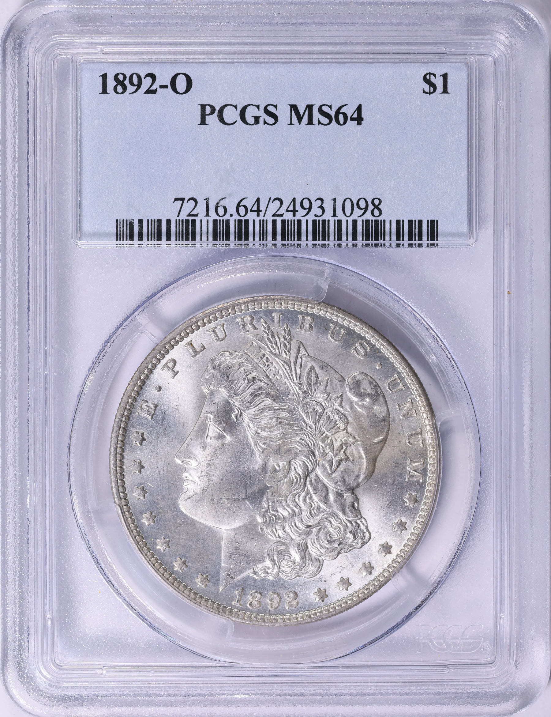 1892-O Morgan Silver Dollar PCGS MS-64 (Item 1982298 ...