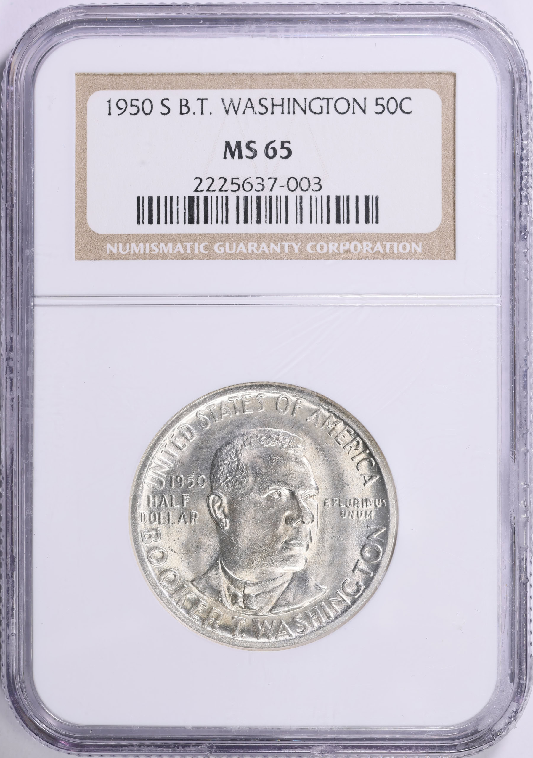 1950-S Booker T. Washington Memorial Half Dollar NGC MS-65 (Item