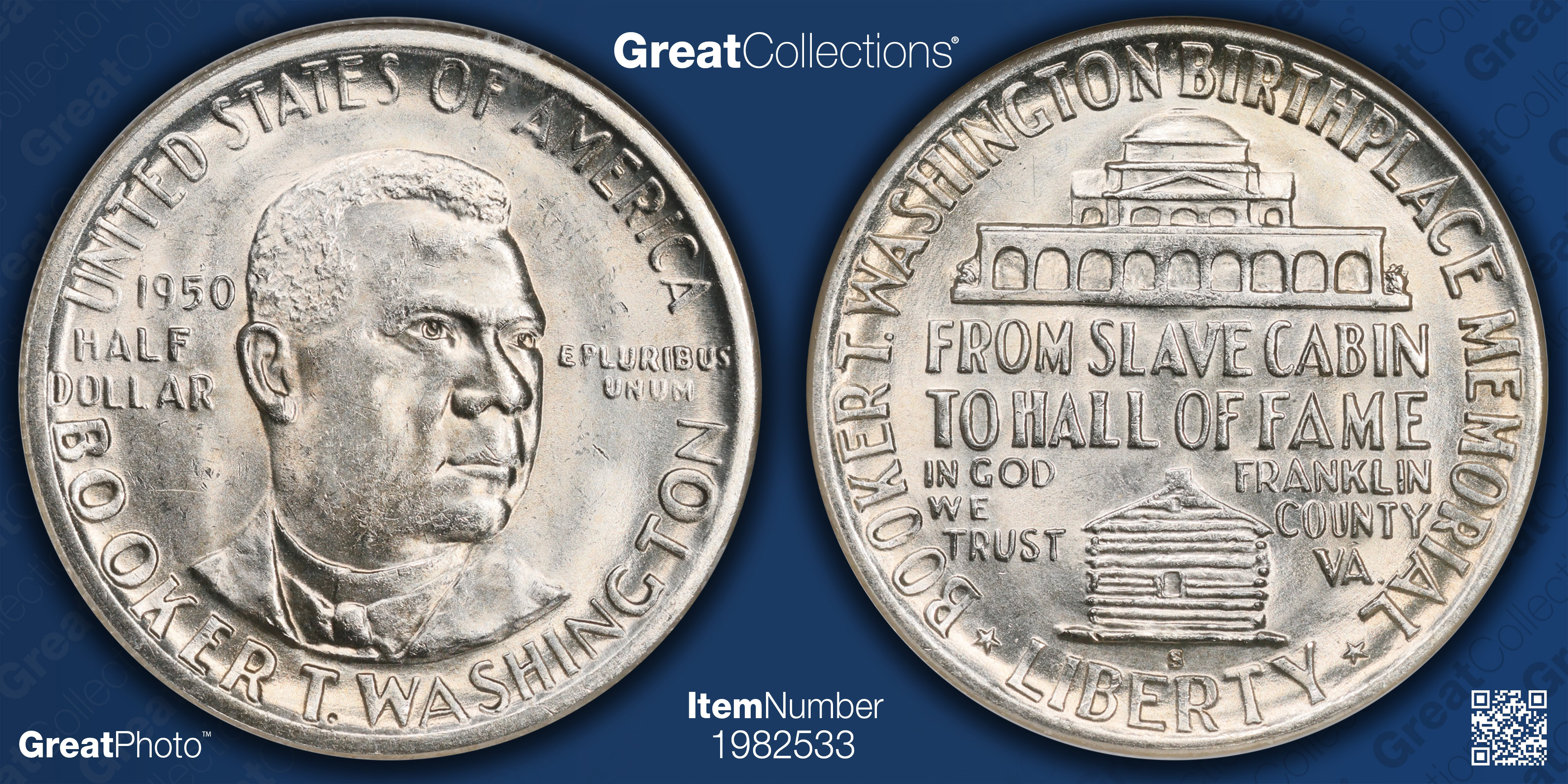 1950-S Booker T. Washington Memorial Half Dollar NGC MS-65 (Item