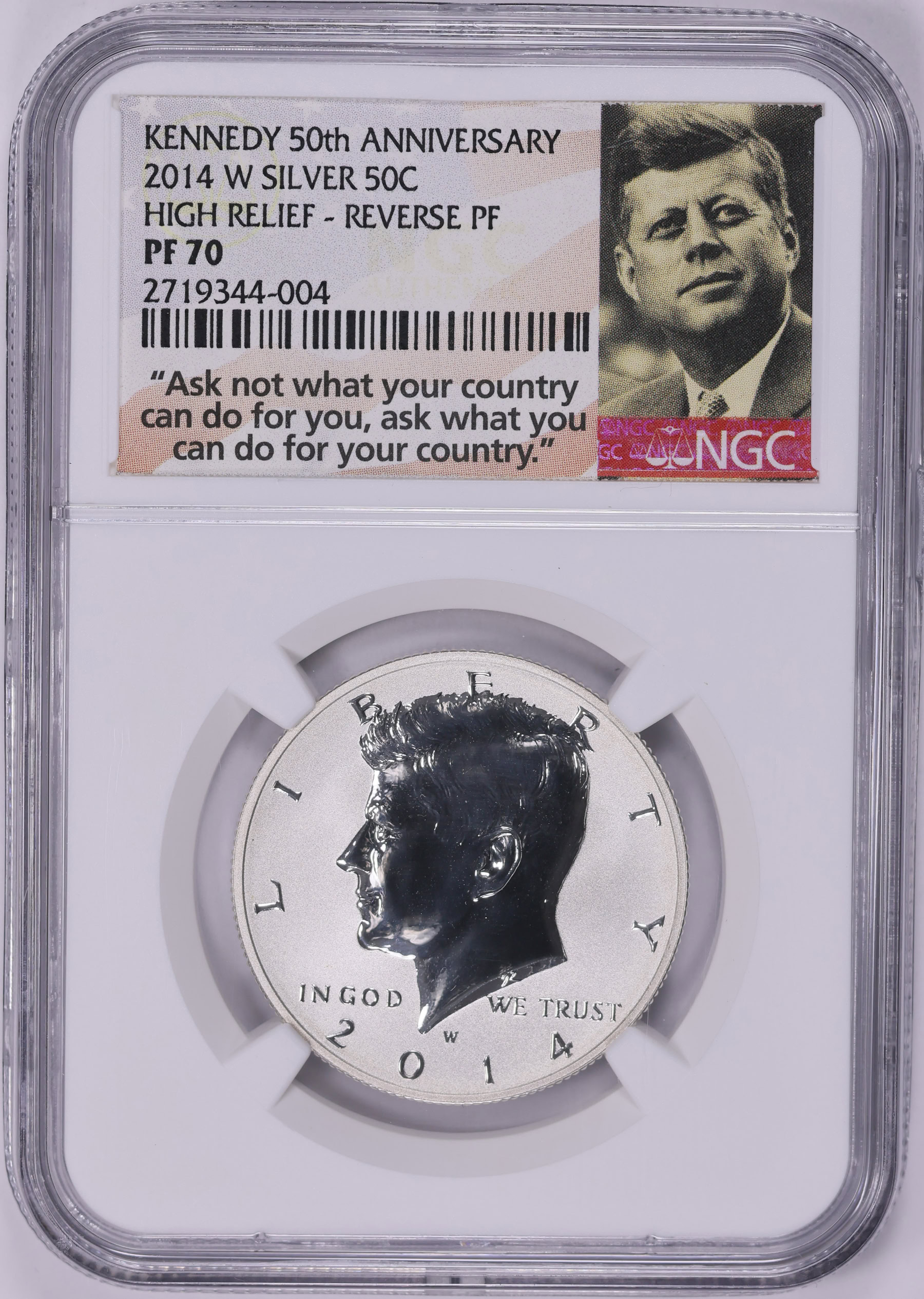 2014-W Kennedy Half Dollar Silver Reverse Proof 50th Anniversary