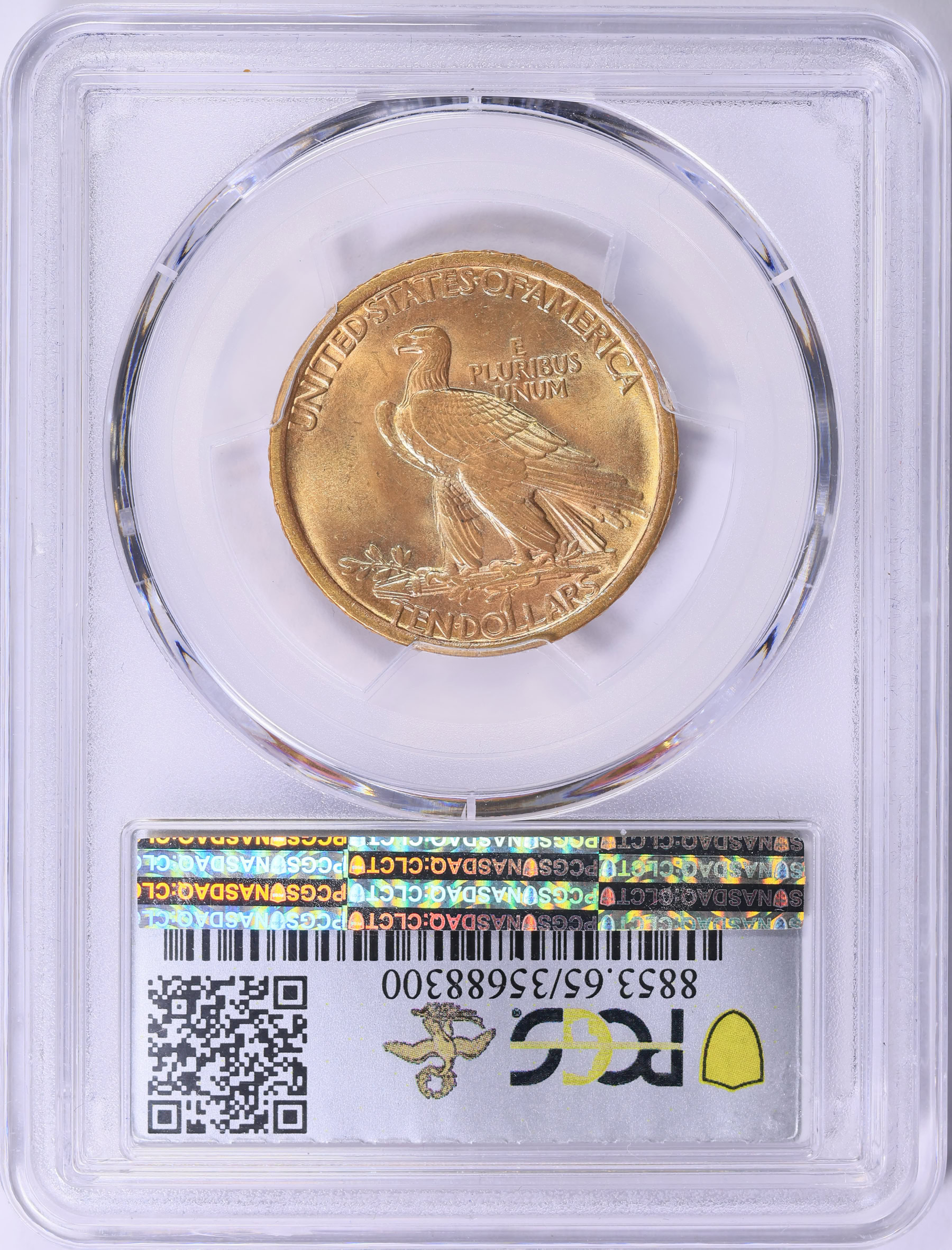 1908 Indian Gold Eagle No Motto PCGS MS-65 (D.L. Hansen Collection
