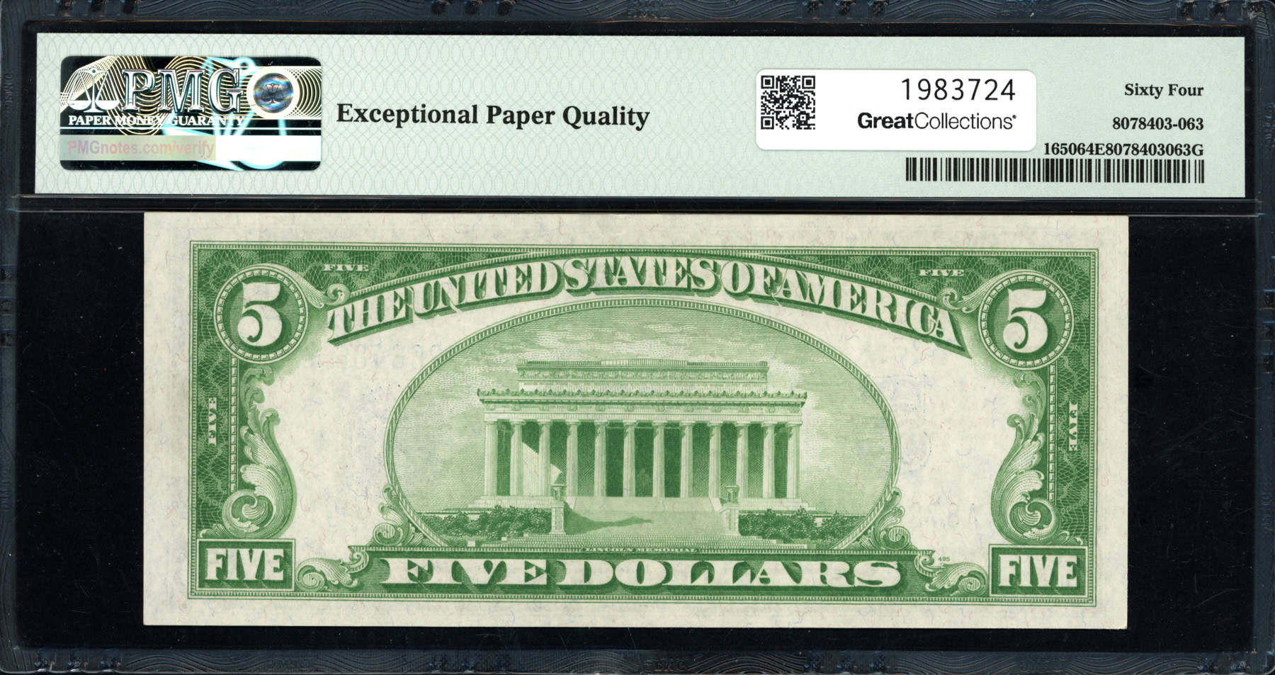 Fr. 1650 (AA Block) 1934 $5 Silver Certificate Note Julian / Morgenthau ...