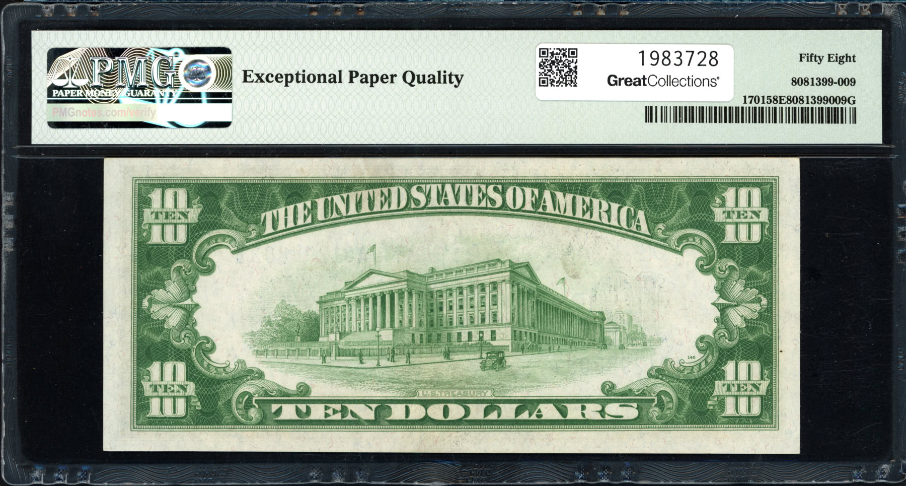 Fr. 1701 (AA Block) 1934 $10 Silver Certificate Note Julian ...