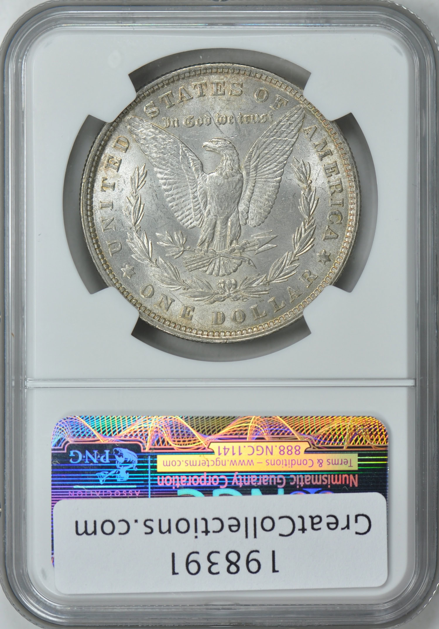 1880 Morgan Silver Dollar 8/7 VAM-6 Spikes Top 100 NGC MS-61 (Item