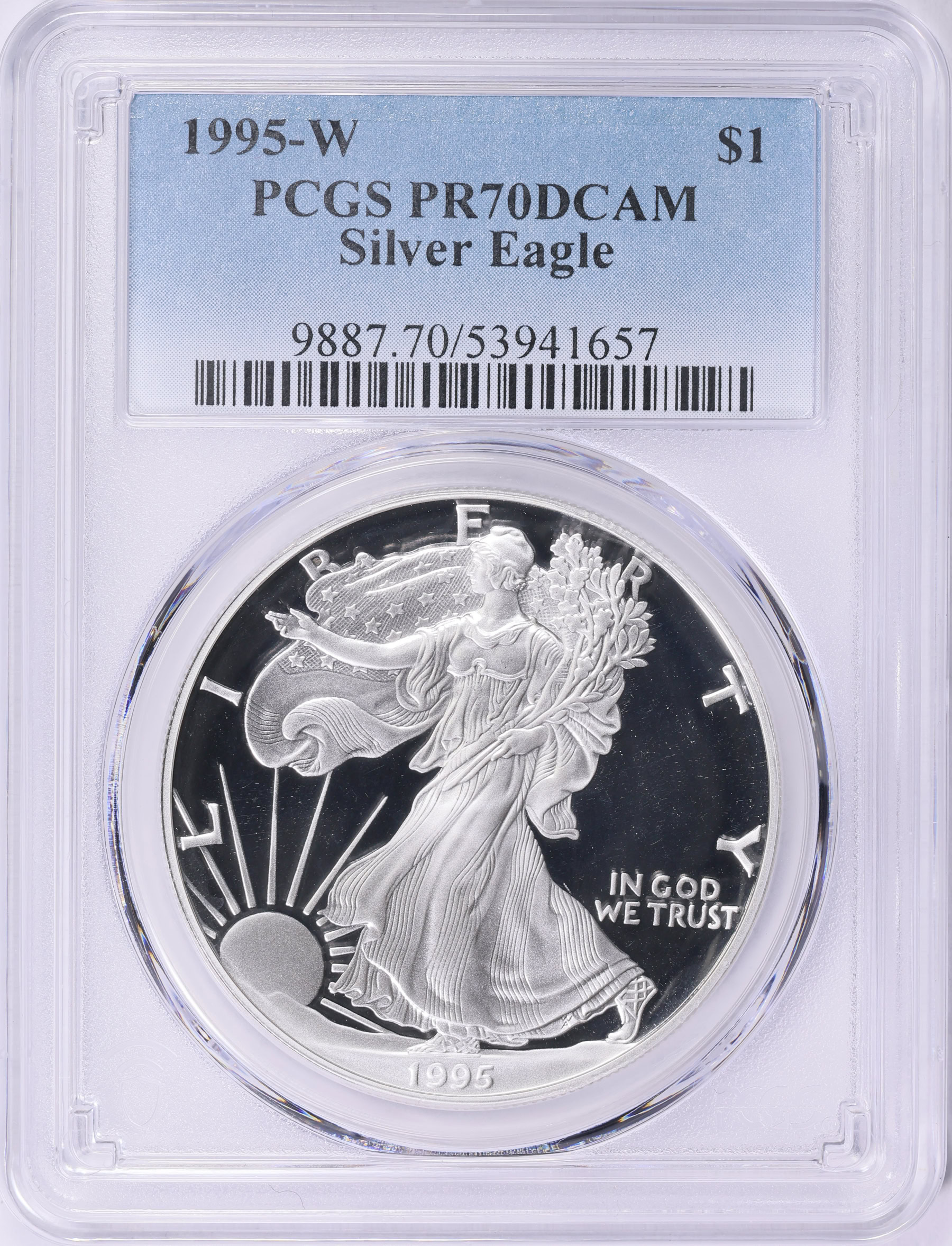 1995-W $1 Silver Eagle PCGS Proof-70 DCAM (Item 1985193