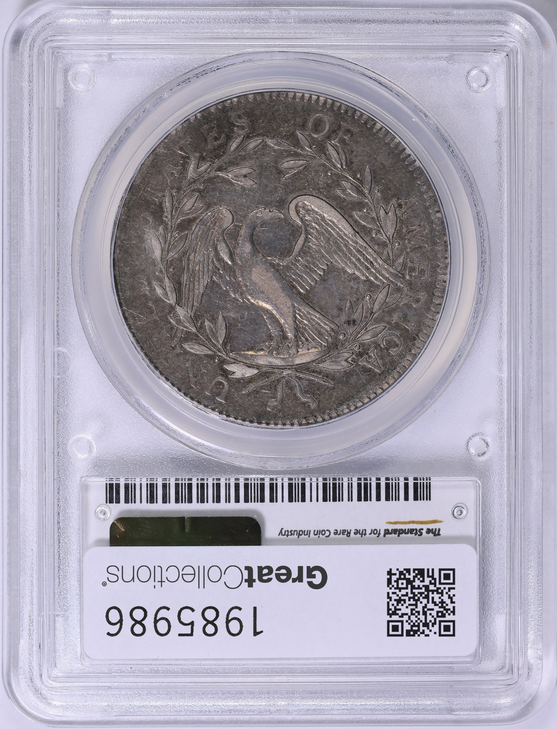 1794 Flowing Hair Silver Dollar B-1 BB-1 PCGS AU-50 (CAC Green