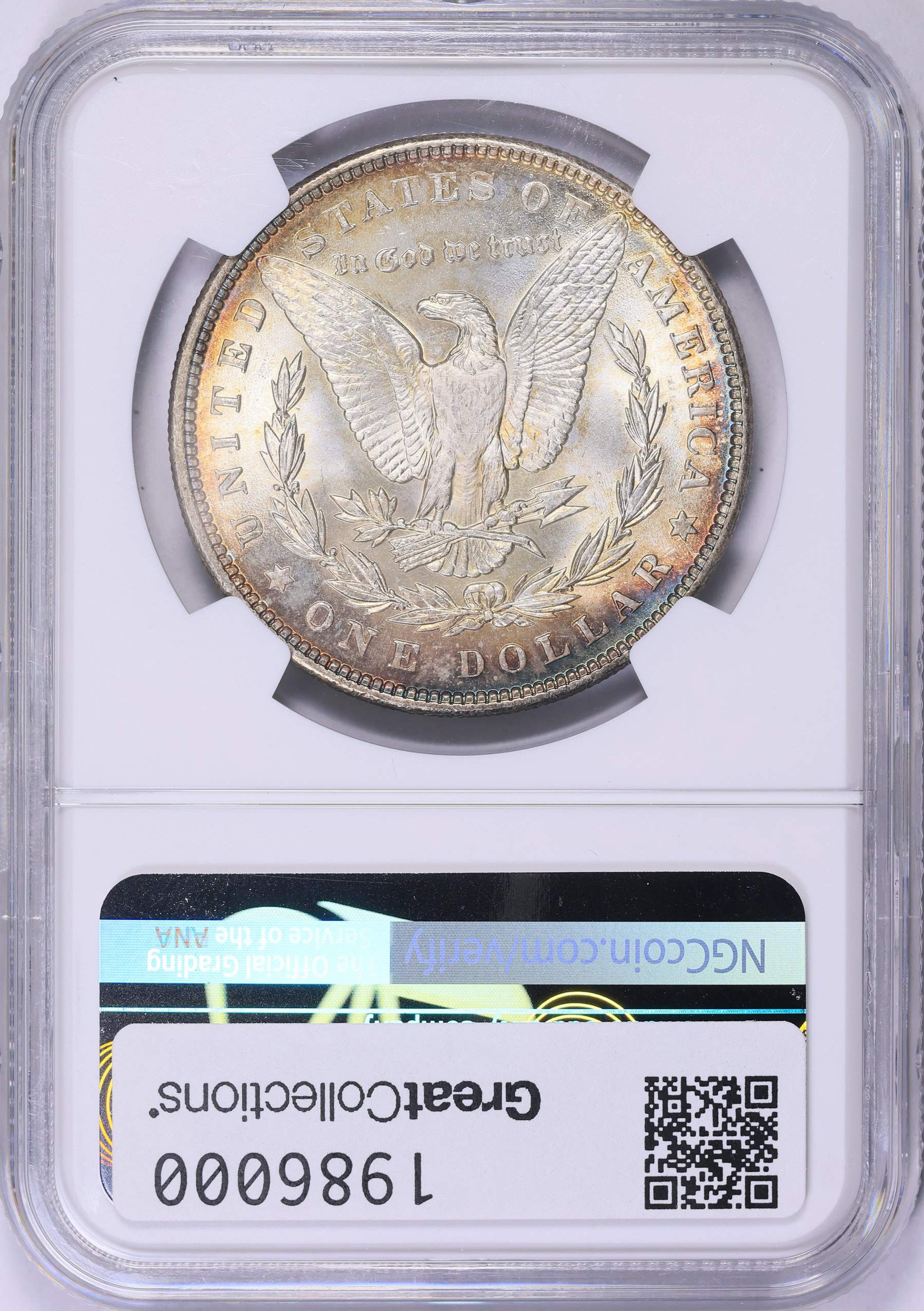 1889 Morgan Silver Dollar NGC MS-66+ ☆ (CAC Green) (Toned) (Item