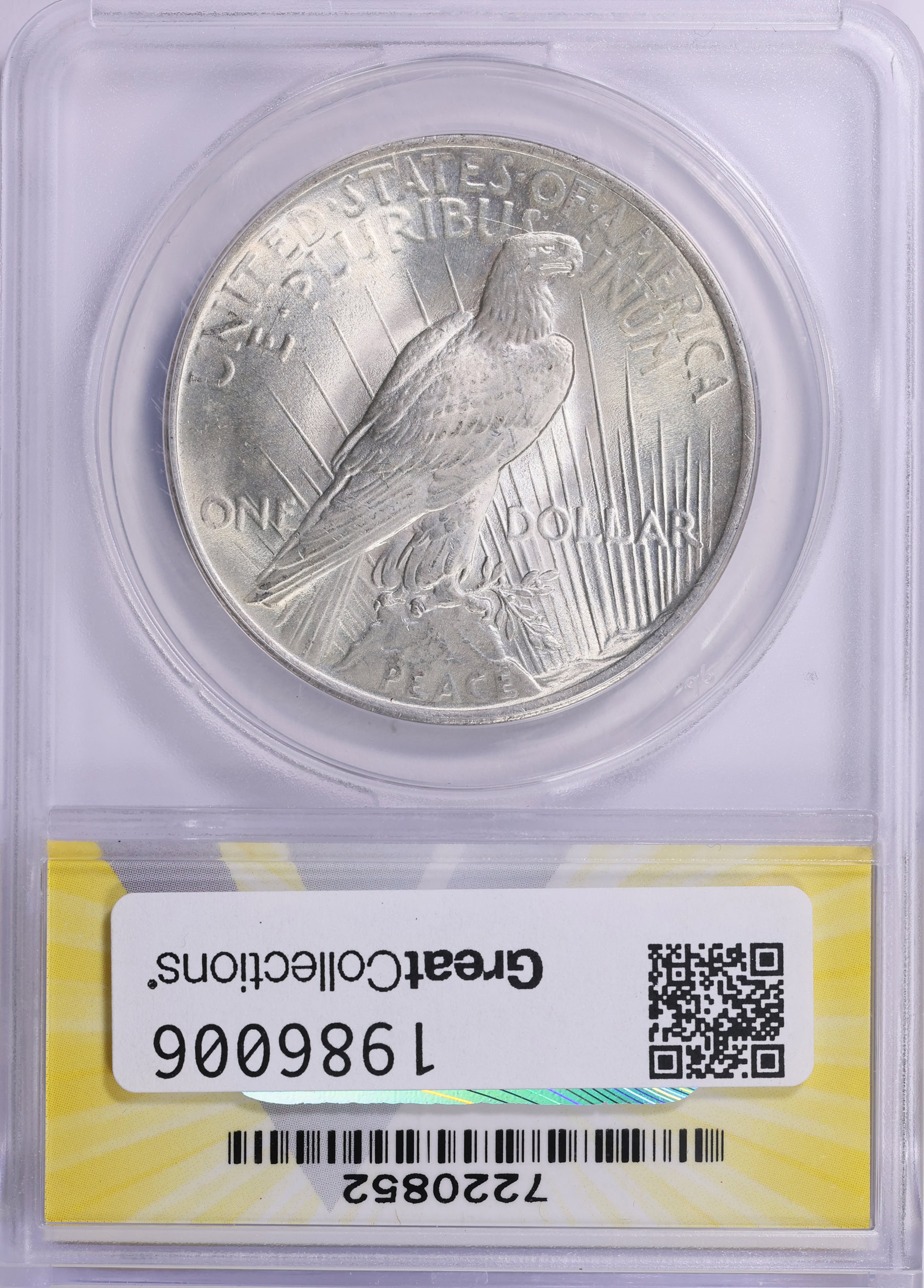 1923 Peace Silver Dollar ANACS MS-64 (Item 1986006