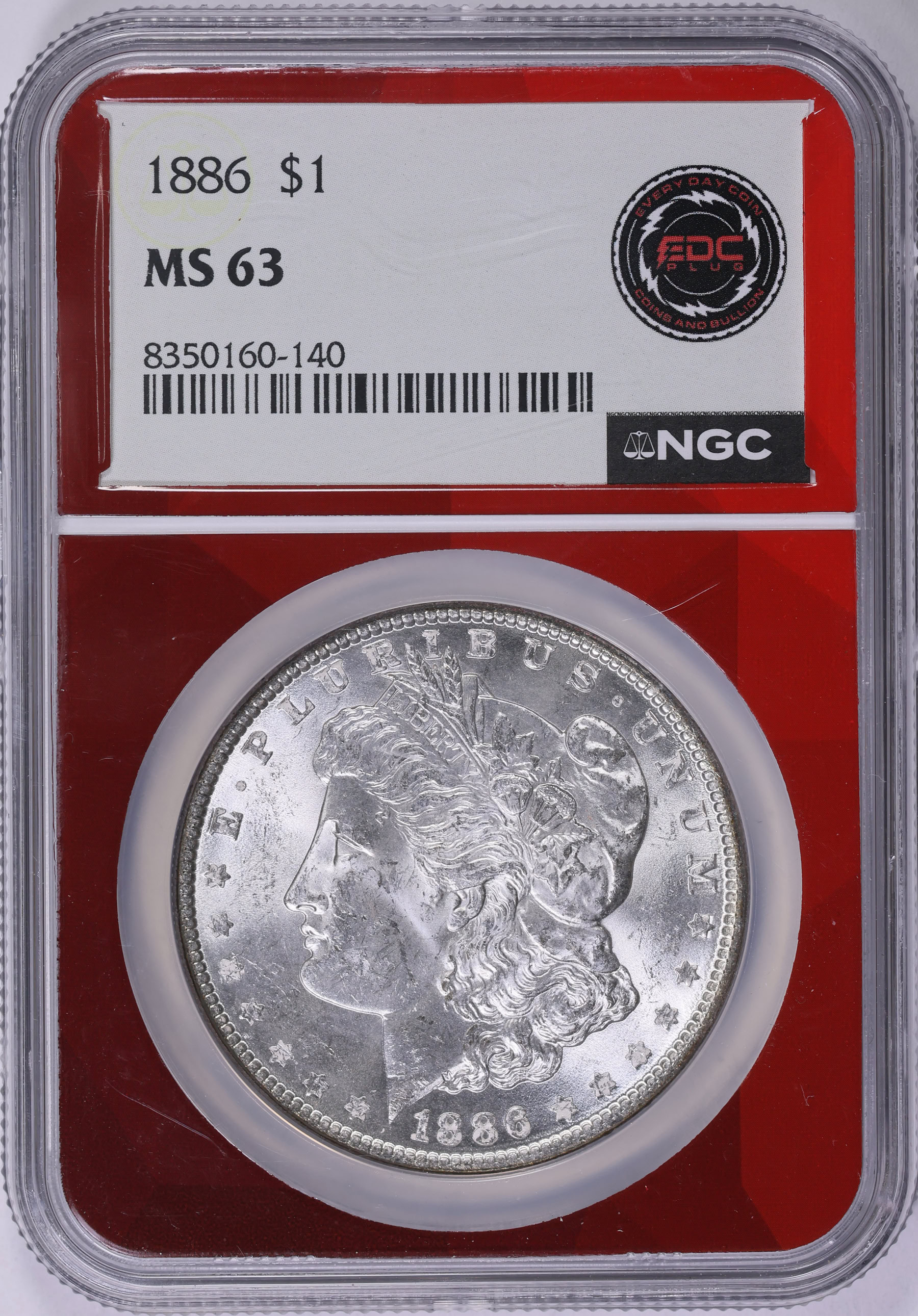 1886 Morgan Silver Dollar NGC MS-63 (EDC Red Core) (Item 1986087
