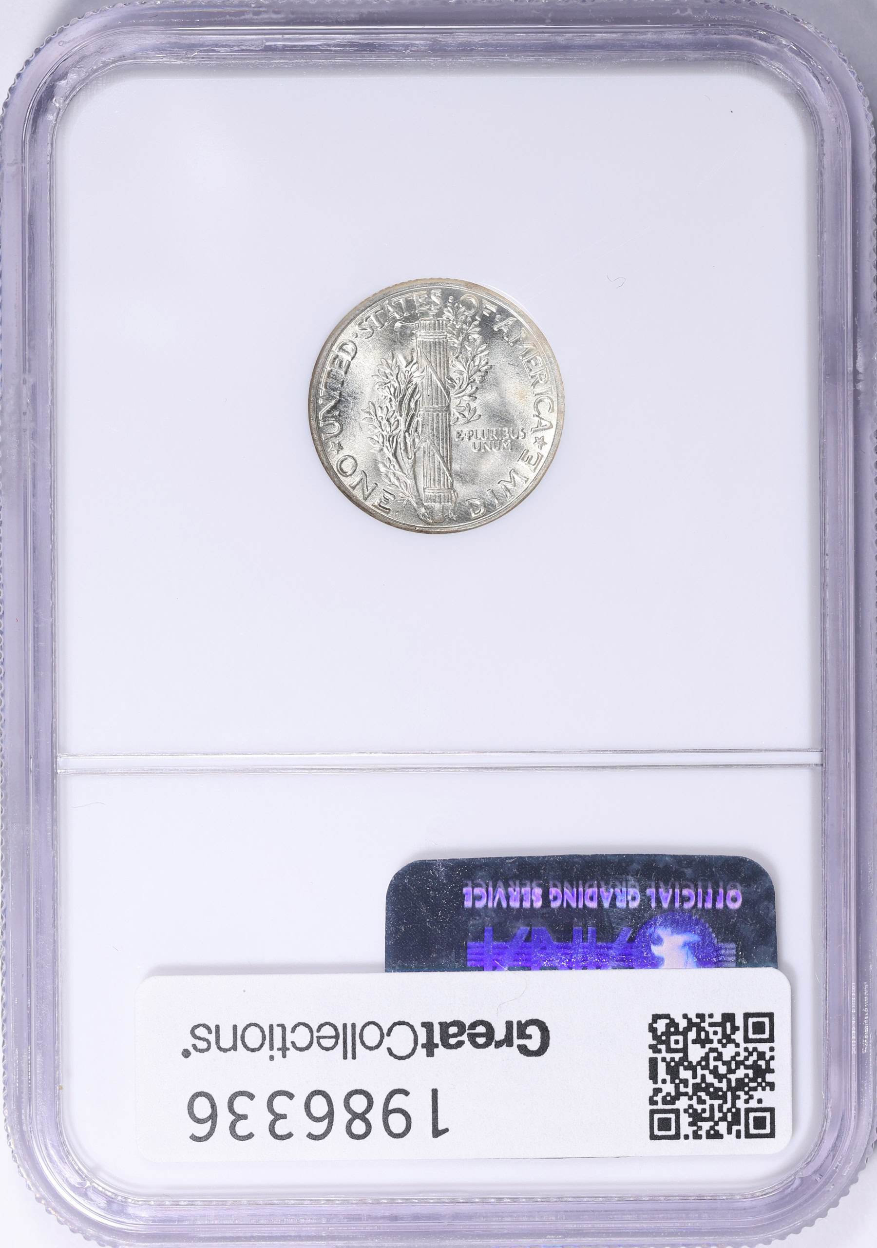 1939 Mercury Dime NGC MS-66 (Item 1986336) | GreatCollections Coin