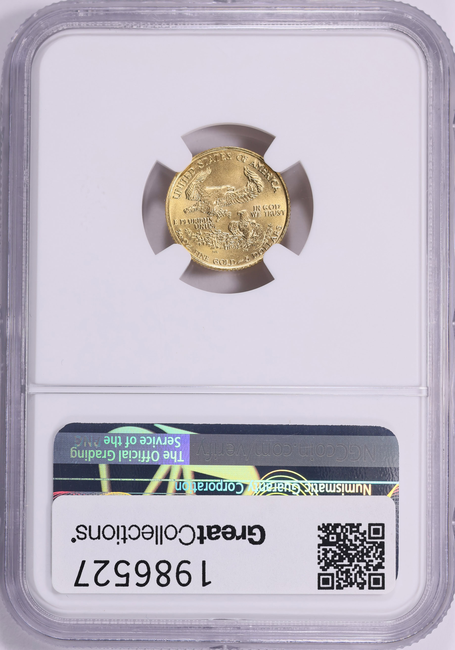 1988 $5 Tenth-Ounce Gold American Eagle NGC MS-70 (Item 1986527