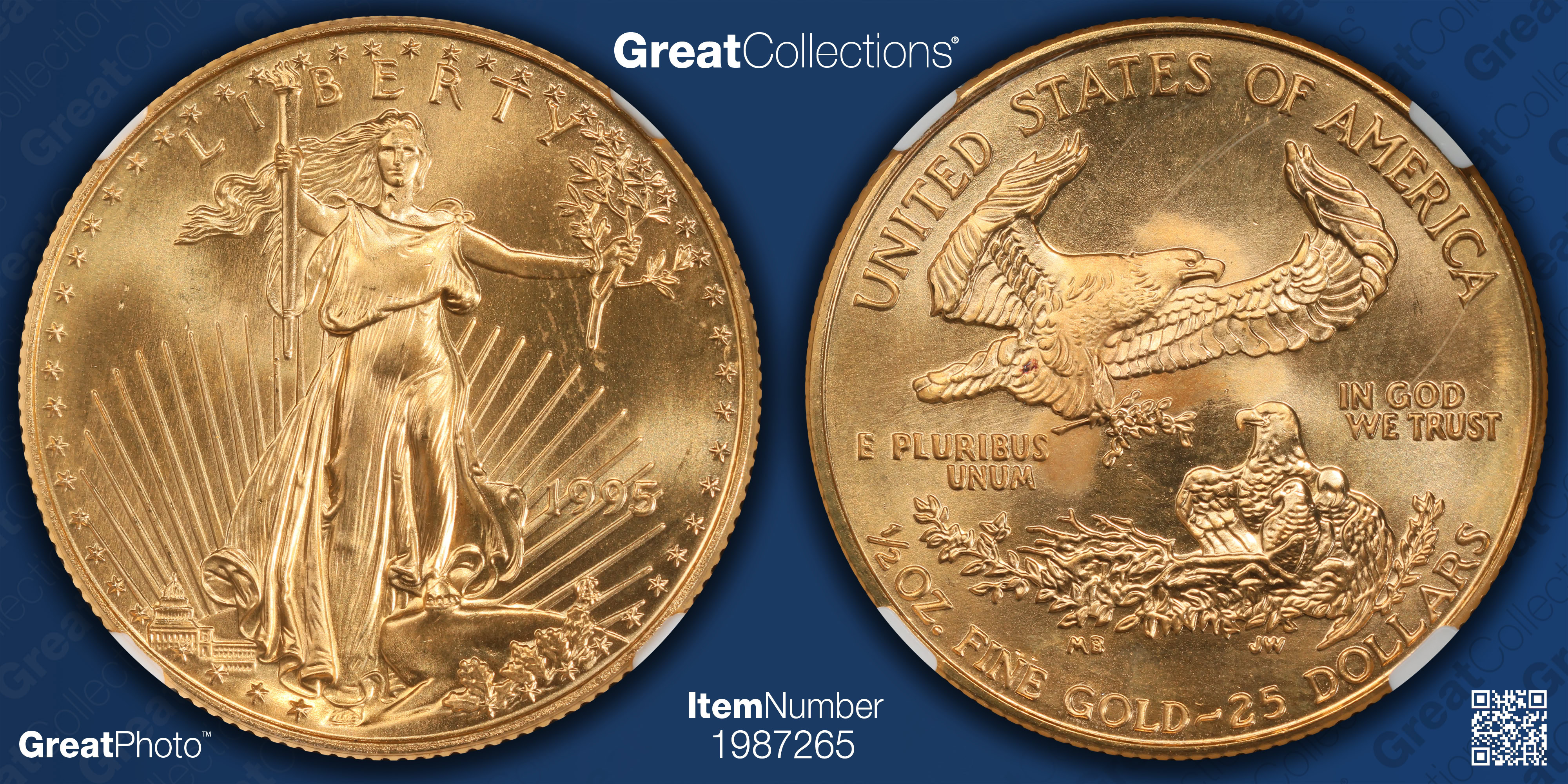 1995 $25 Half-Ounce Gold American Eagle NGC MS-69 (Item 1987265