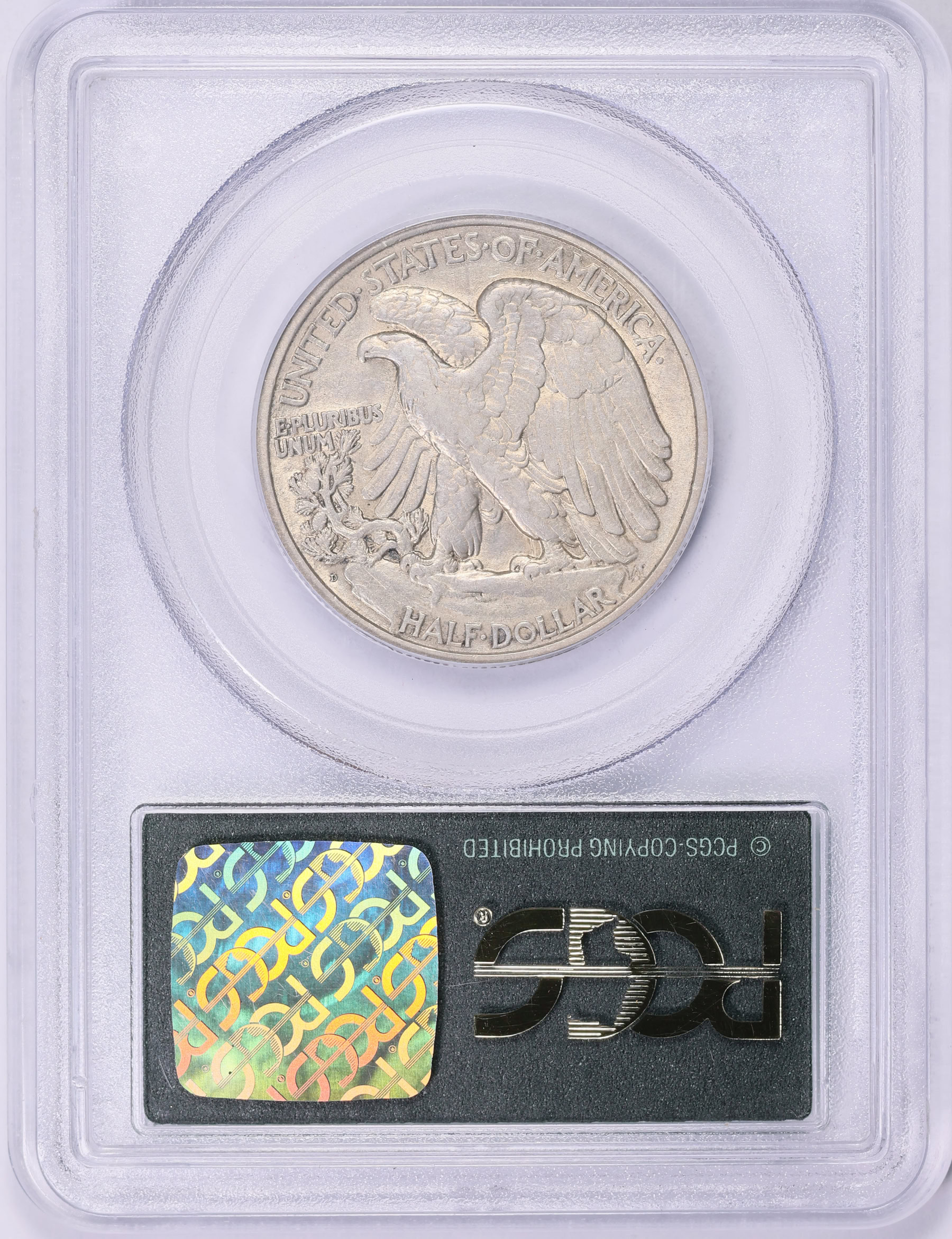 1921-D Walking Liberty Half Dollar PCGS XF-45 (CAC Green) OGH