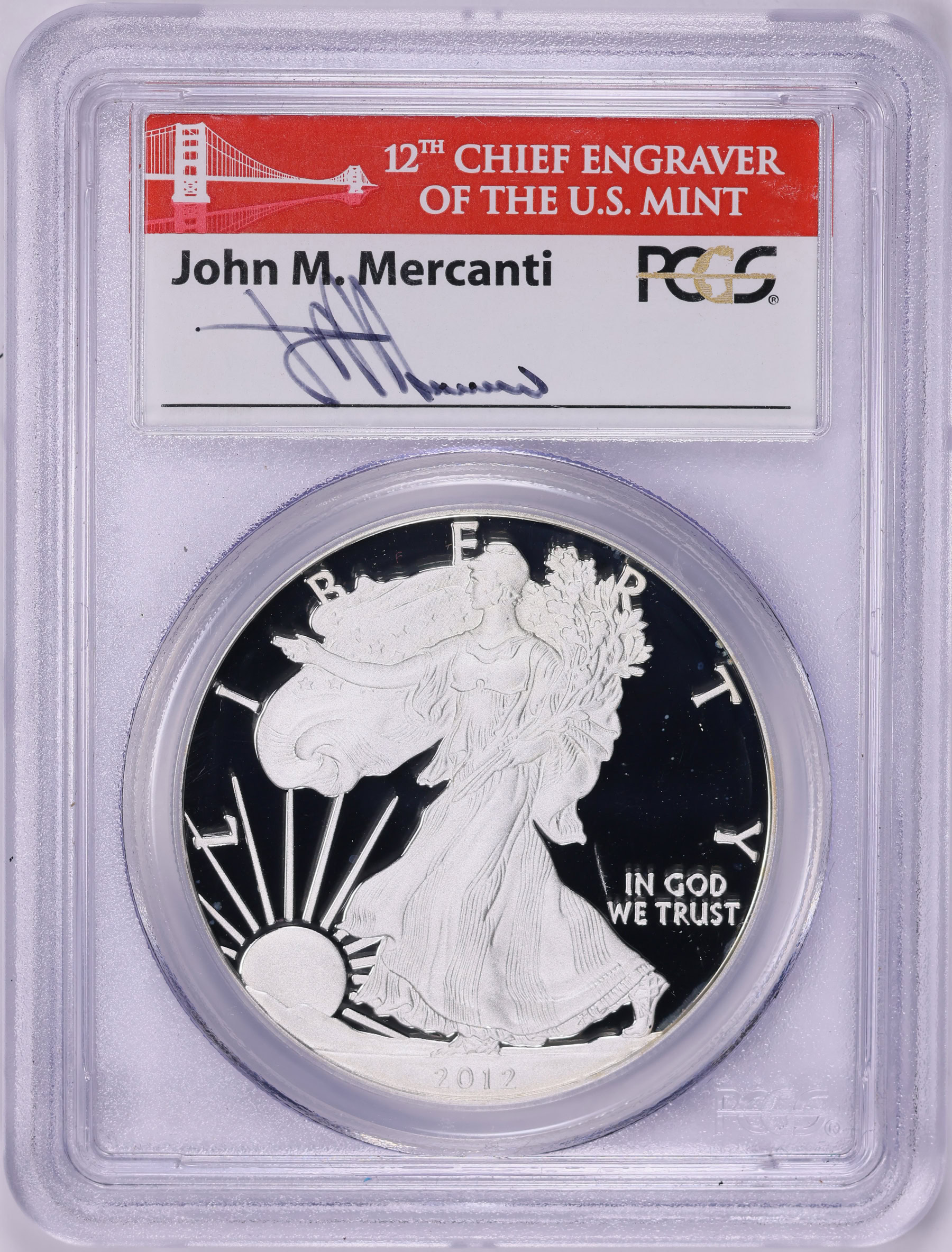 2012-S $1 Silver Eagle (From the Coin & Currency Set) First Strike