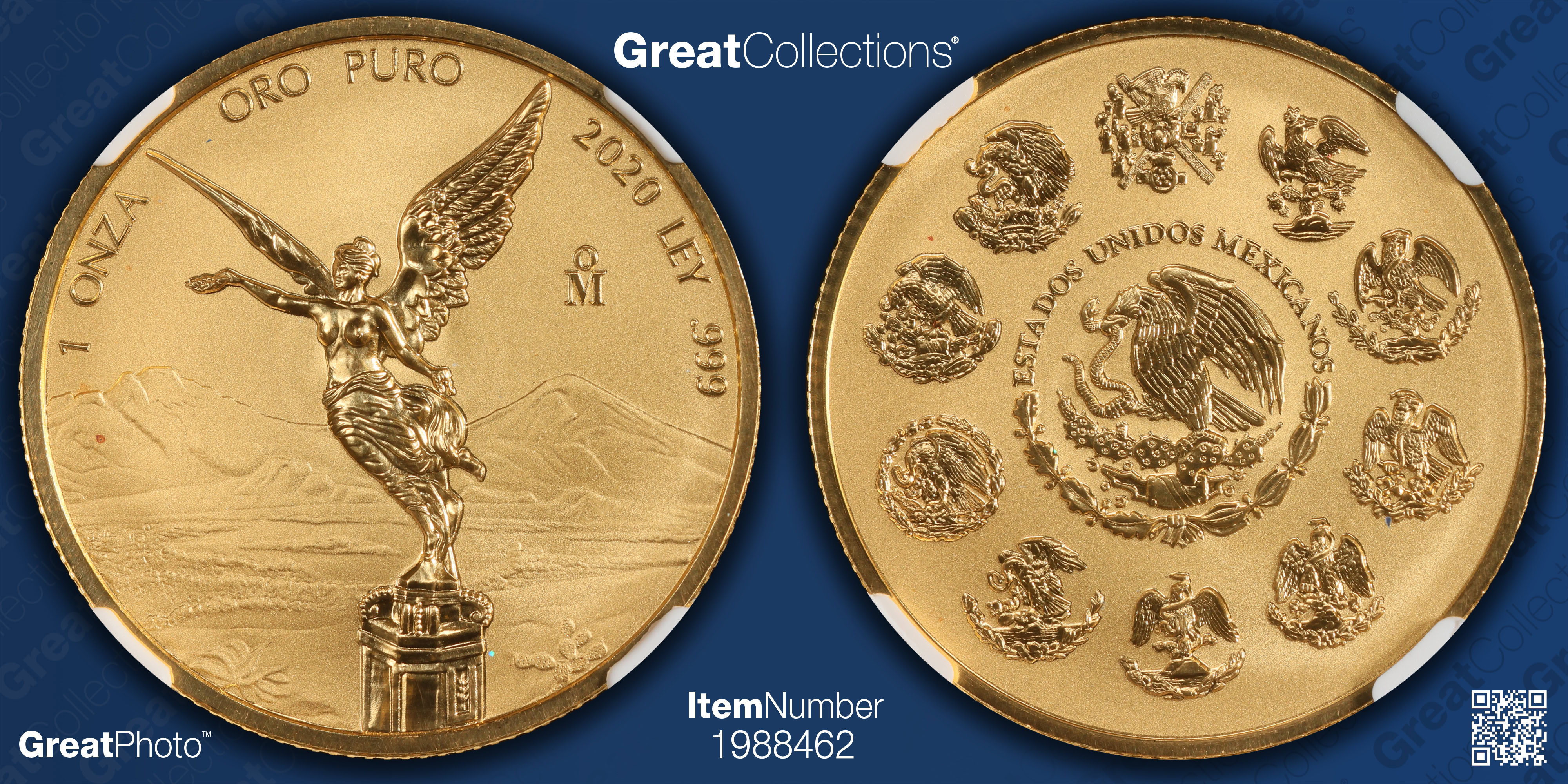 Mexico 2020-Mo Gold Onza Libertad Reverse Proof KM-675 NGC Proof