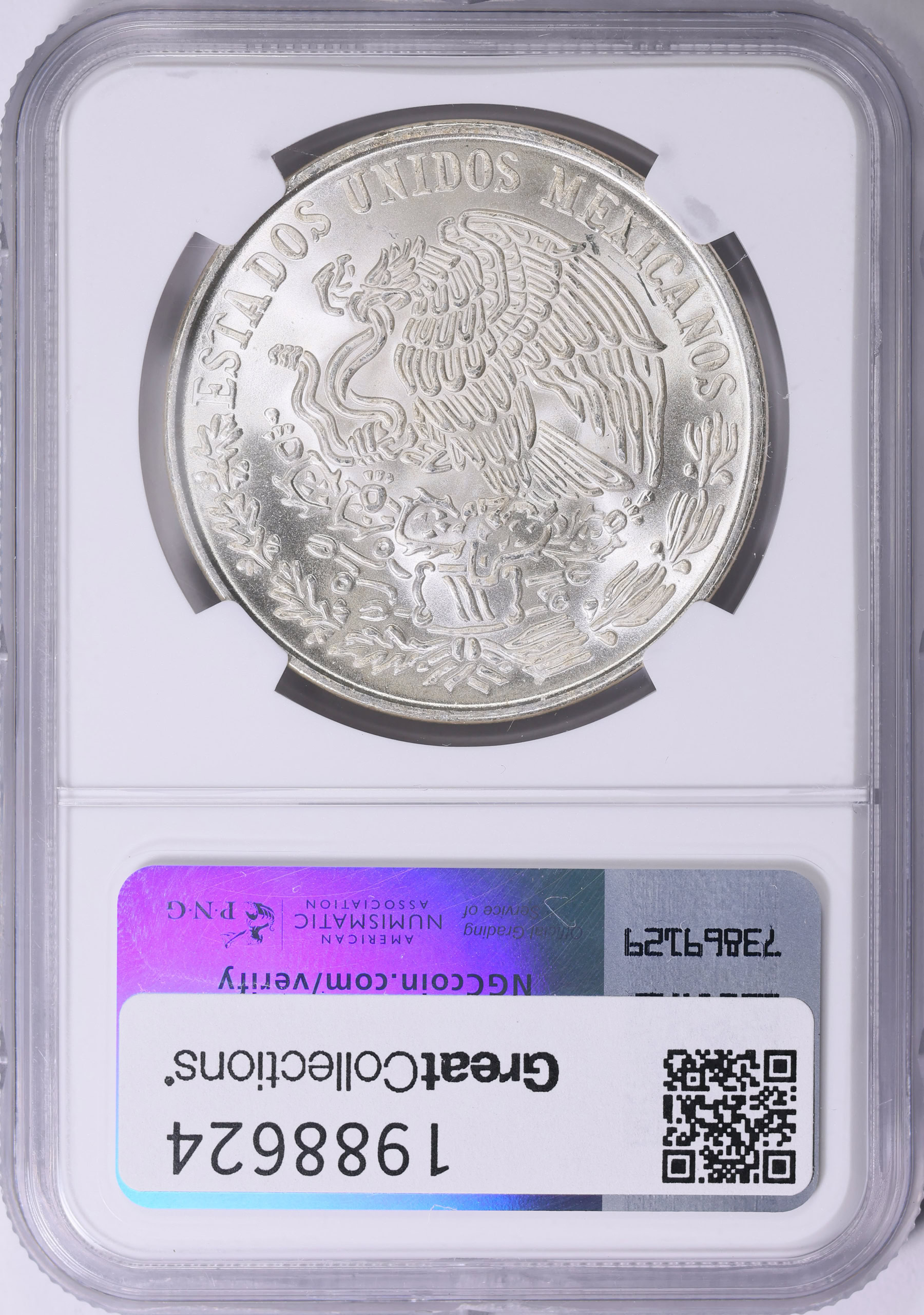 Mexico 1979-Mo Silver 100 Pesos KM-483.2 NGC MS-67 (Item 1988624