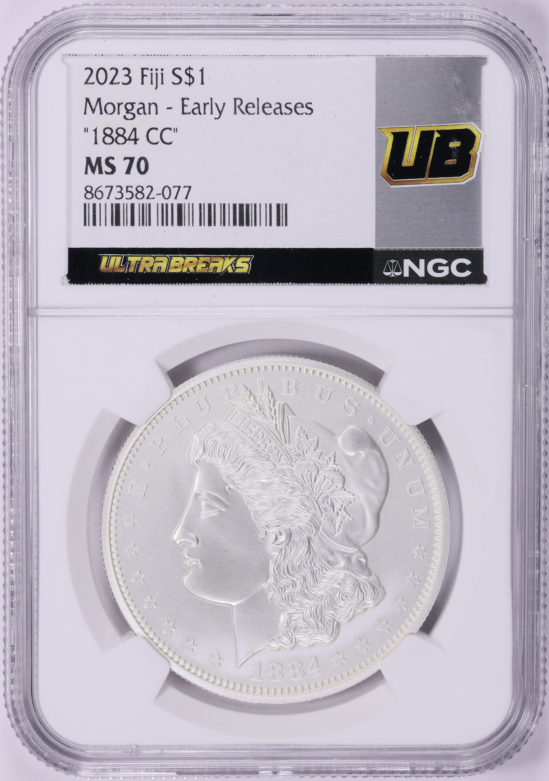 Fiji 2023 Silver Dollar 1884-CC Morgan Dollar Early Releases NGC