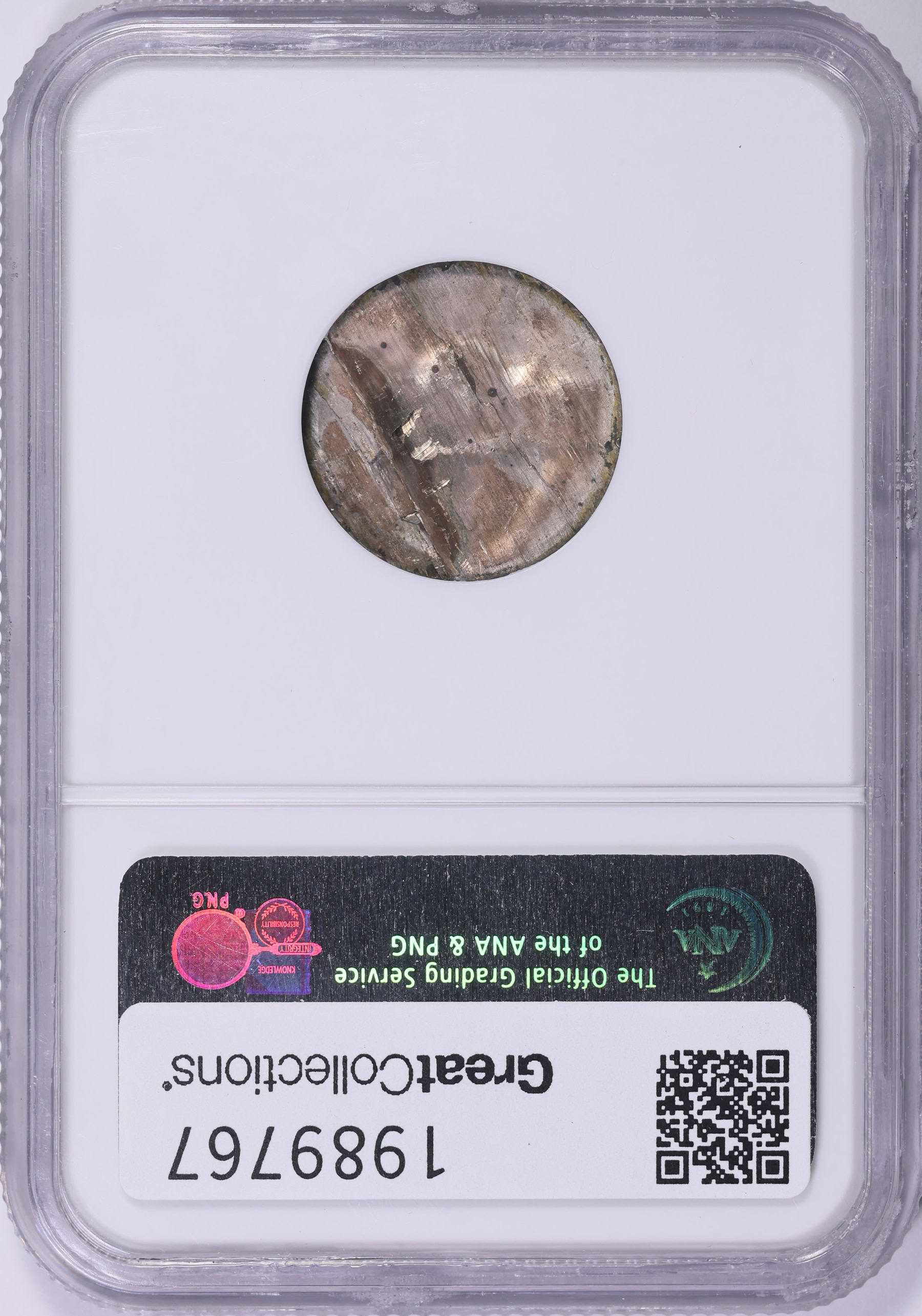 Mint Error 1943-P Jefferson Nickel Obverse Half of Split Planchet