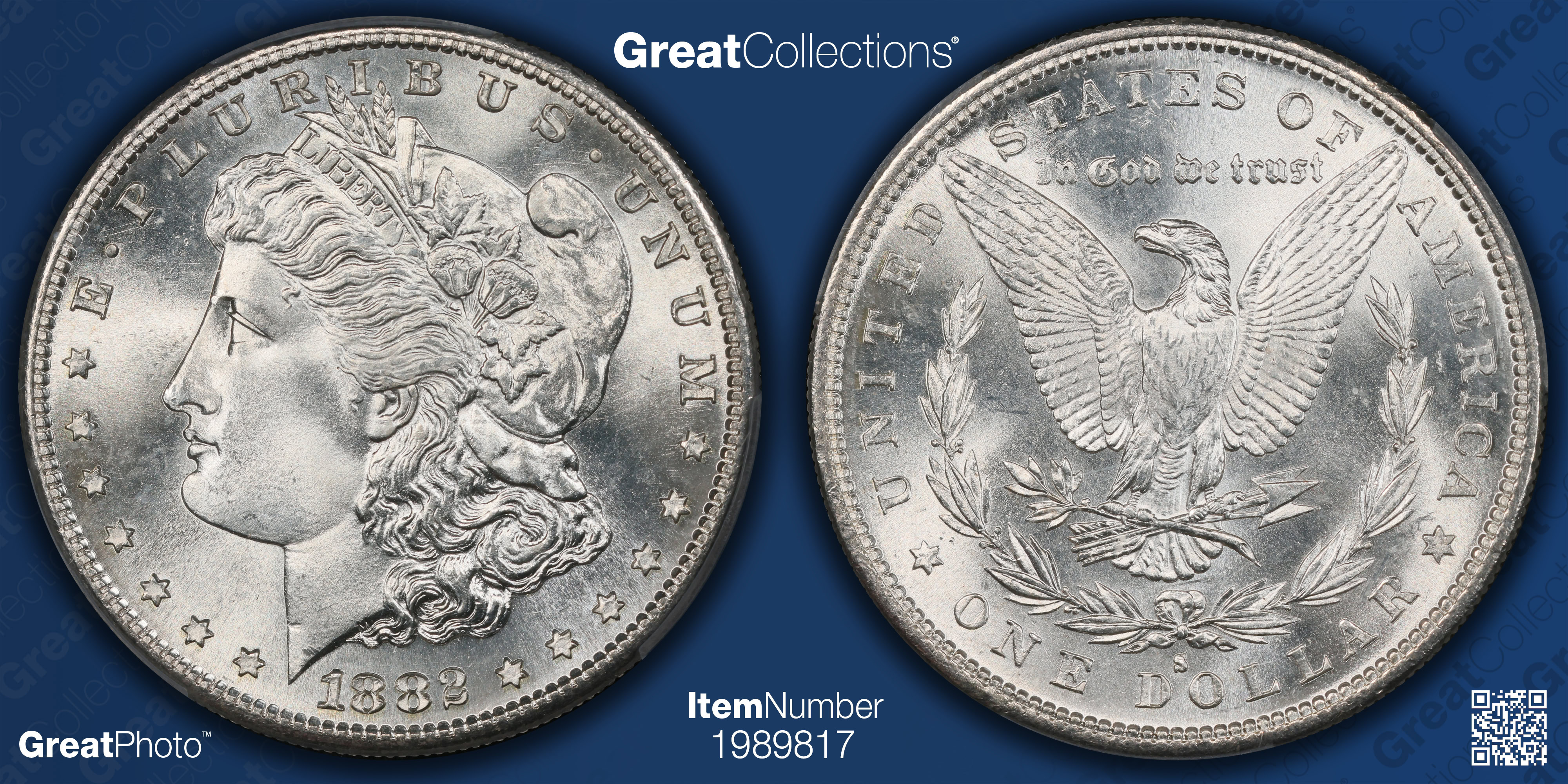 1882-S Morgan Silver Dollar PCGS MS-68 (Item 1989817