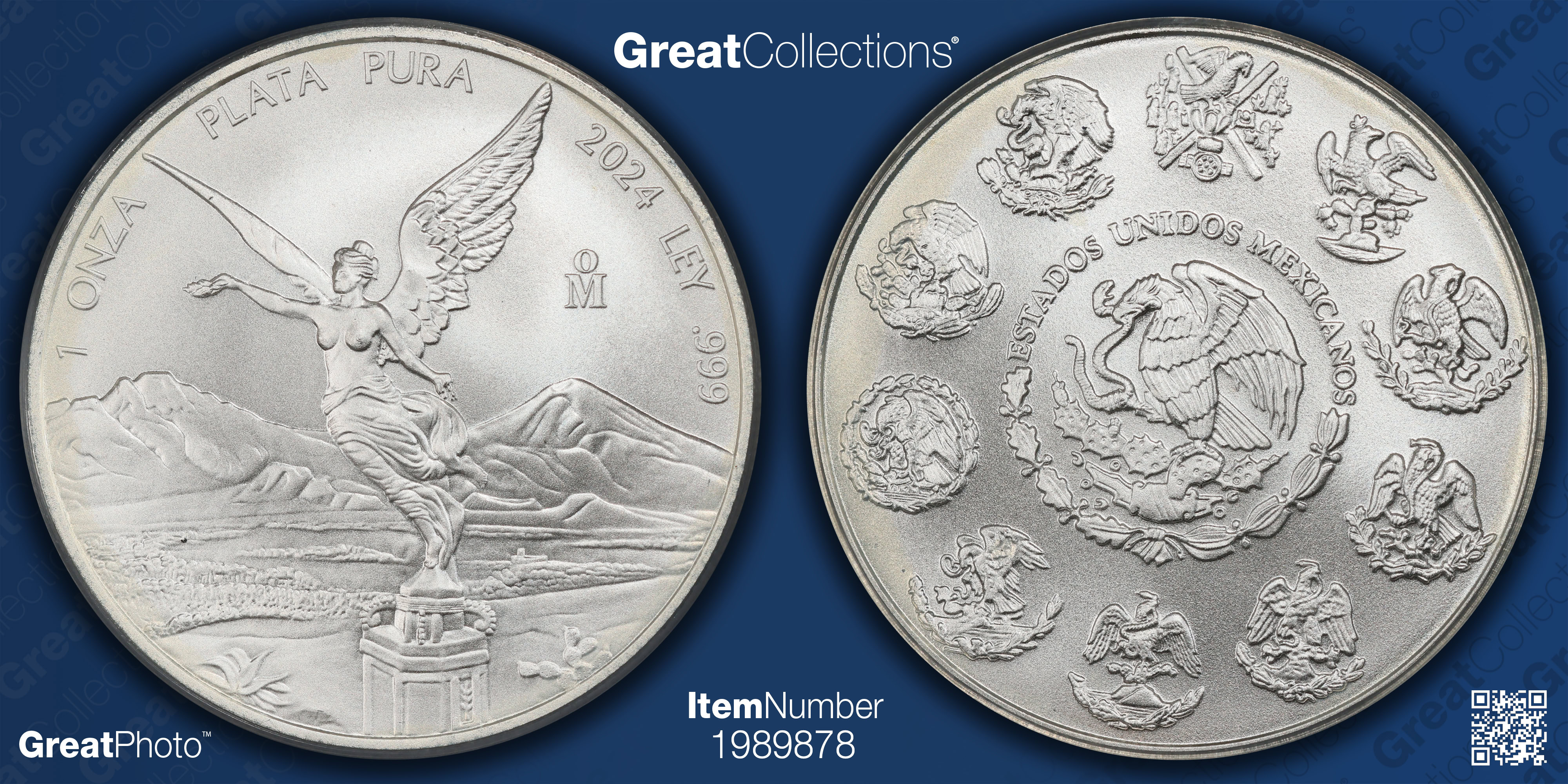 Mexico 2024-Mo Silver Onza Libertad First Day of Issue PCGS MS-70