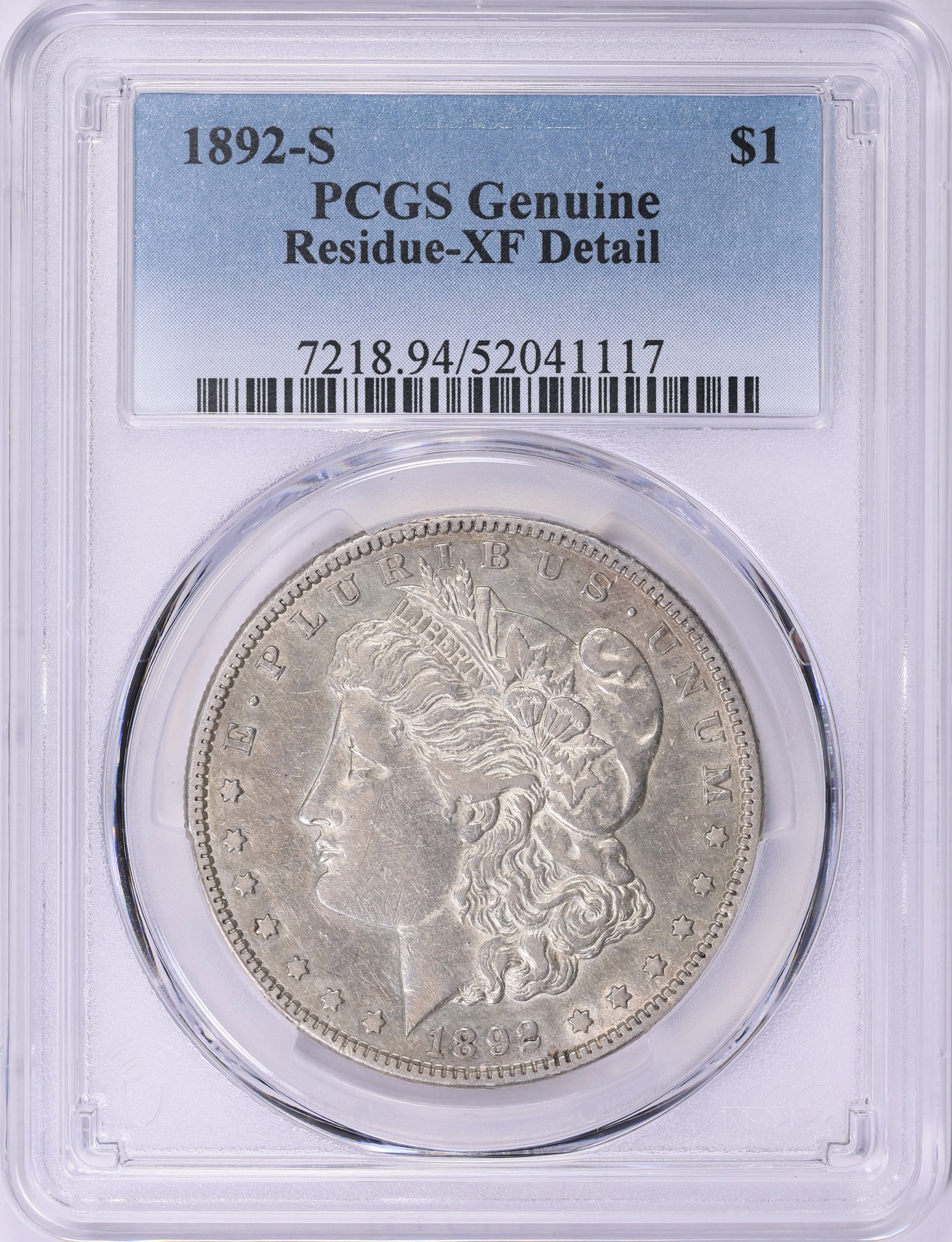 1892-S Morgan Silver Dollar PCGS Genuine XF Details (Item 1990408 ...