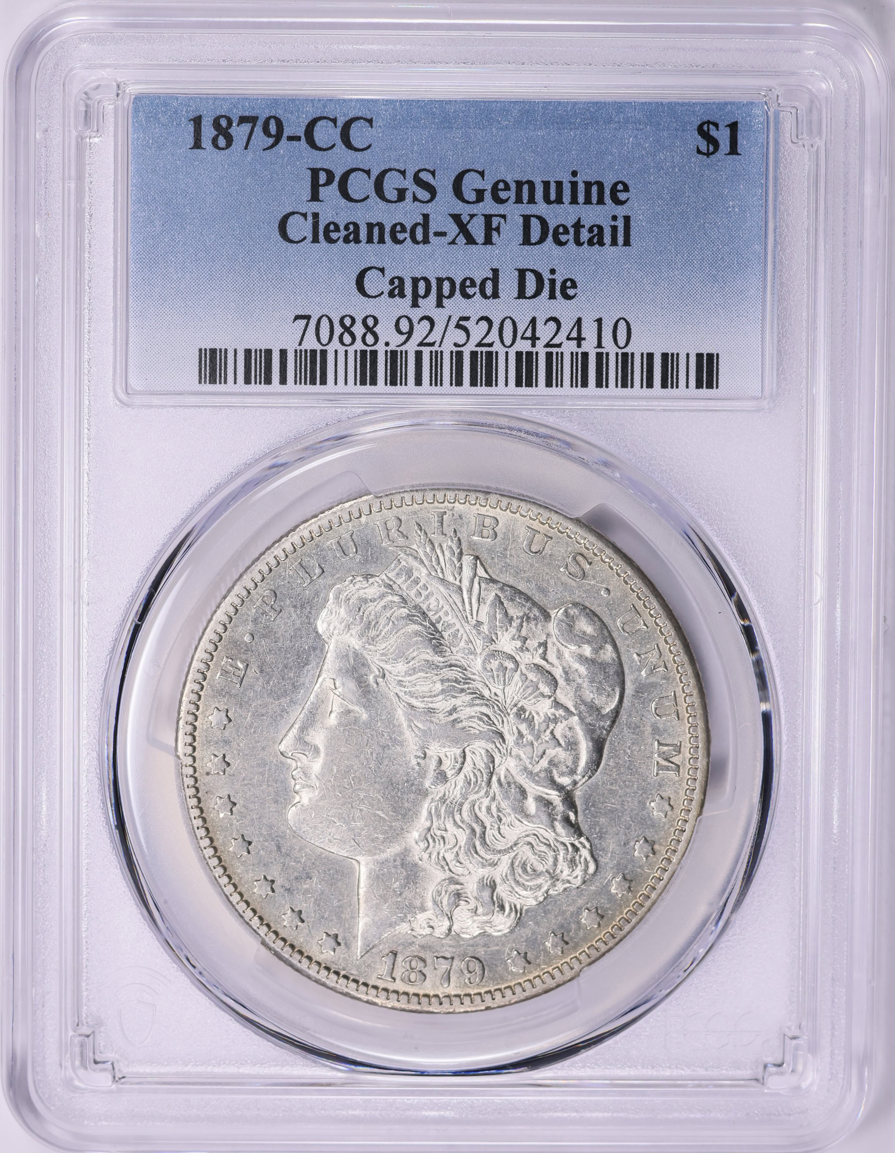 1879-CC Morgan Silver Dollar Capped Die *Top 100* PCGS Genuine XF