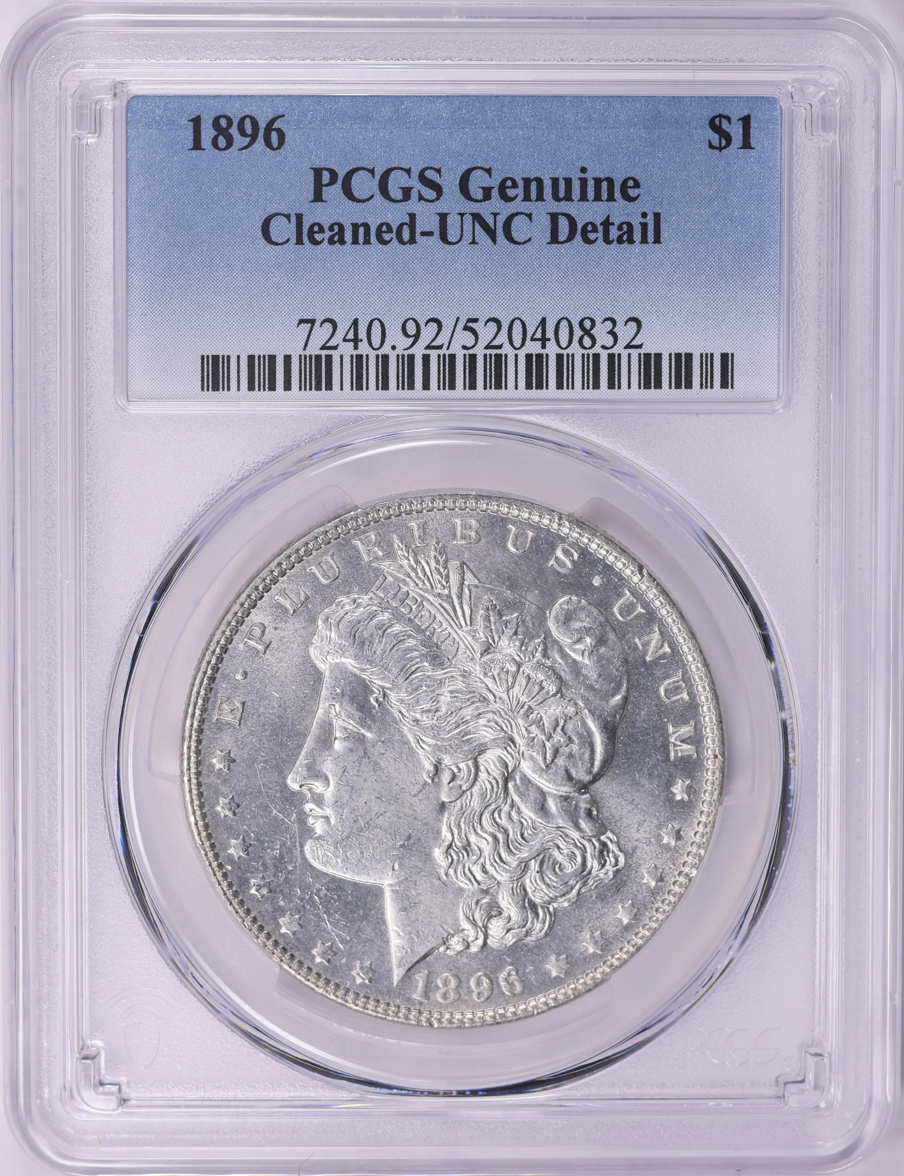 1896 Morgan Silver Dollar PCGS Genuine Unc Details (Item 1990554