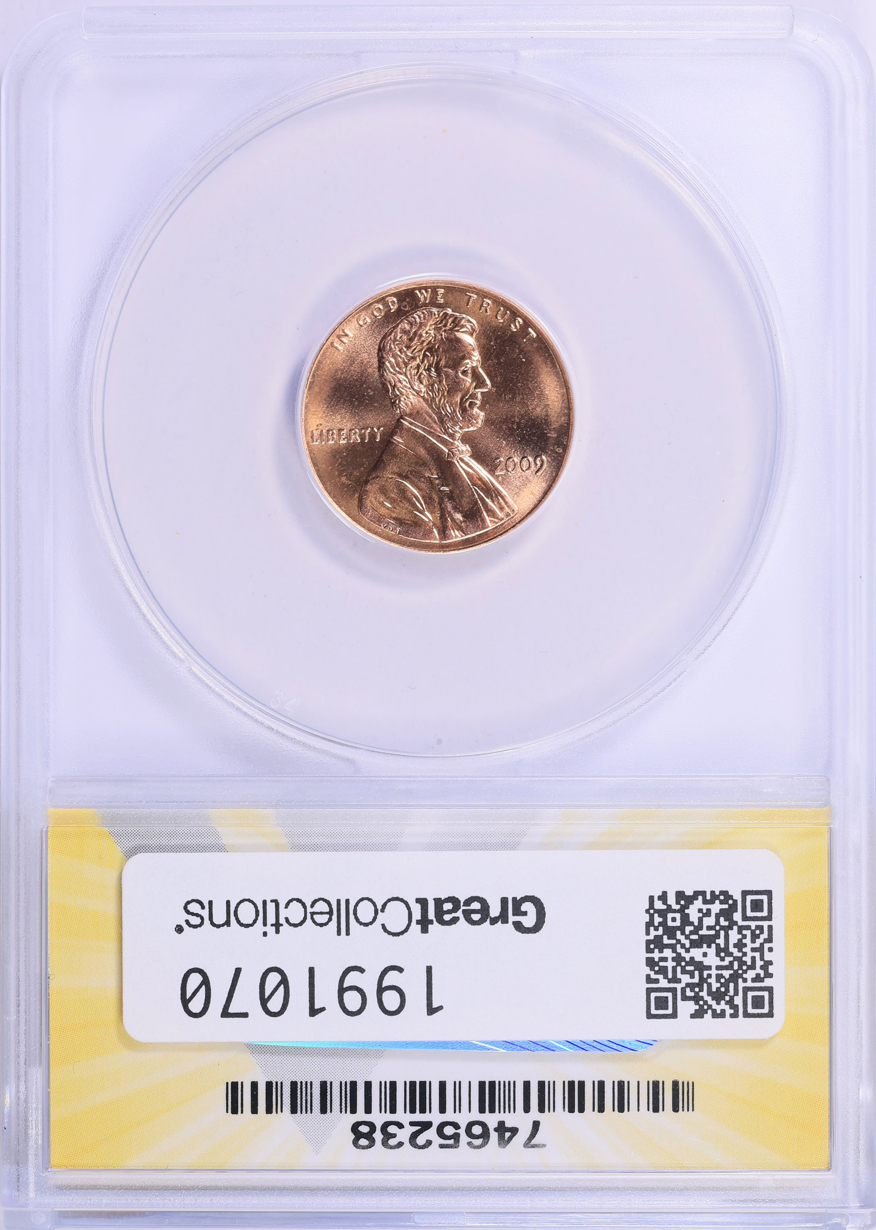 2009 Lincoln Cent Formative Years DDR-001 FS-802 ANACS MS-66 RD